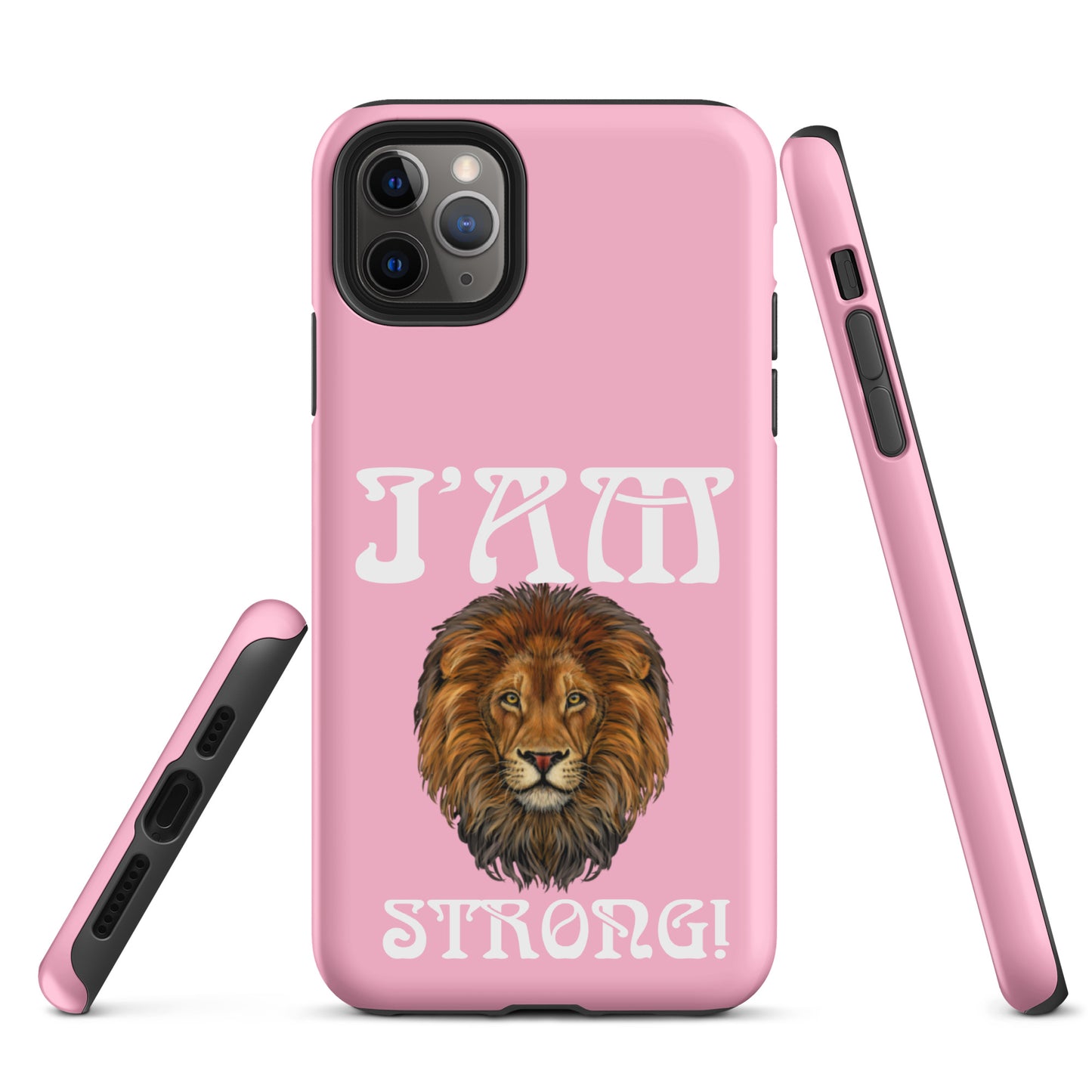“I’AM STRONG!”Cotton Candy Tough Case for iPhone® W/White Font
