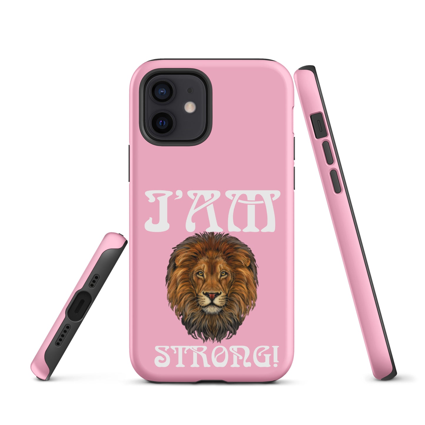 “I’AM STRONG!”Cotton Candy Tough Case for iPhone® W/White Font