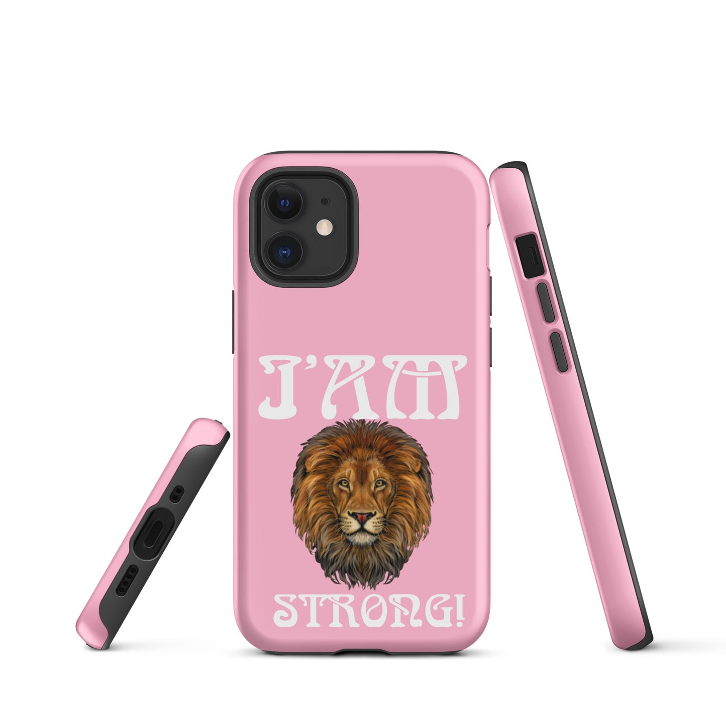 “I’AM STRONG!”Cotton Candy Tough Case for iPhone® W/White Font