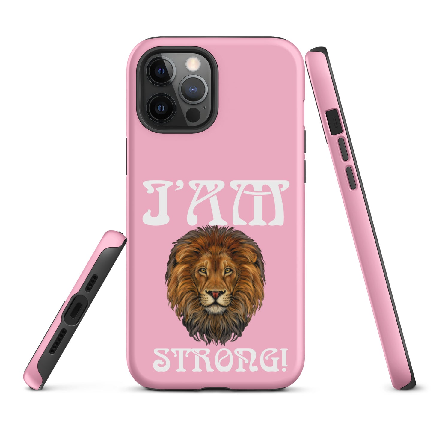 “I’AM STRONG!”Cotton Candy Tough Case for iPhone® W/White Font