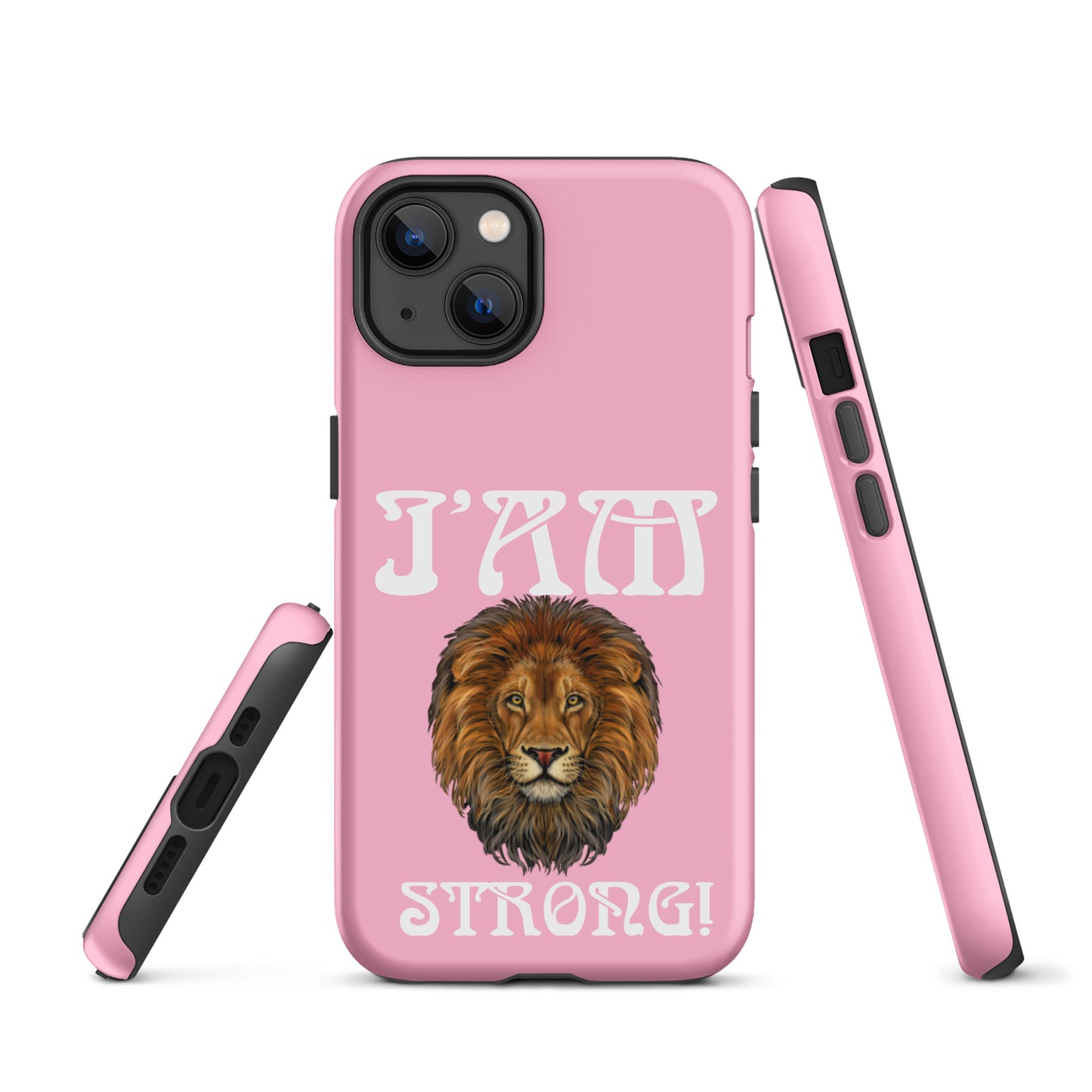 “I’AM STRONG!”Cotton Candy Tough Case for iPhone® W/White Font