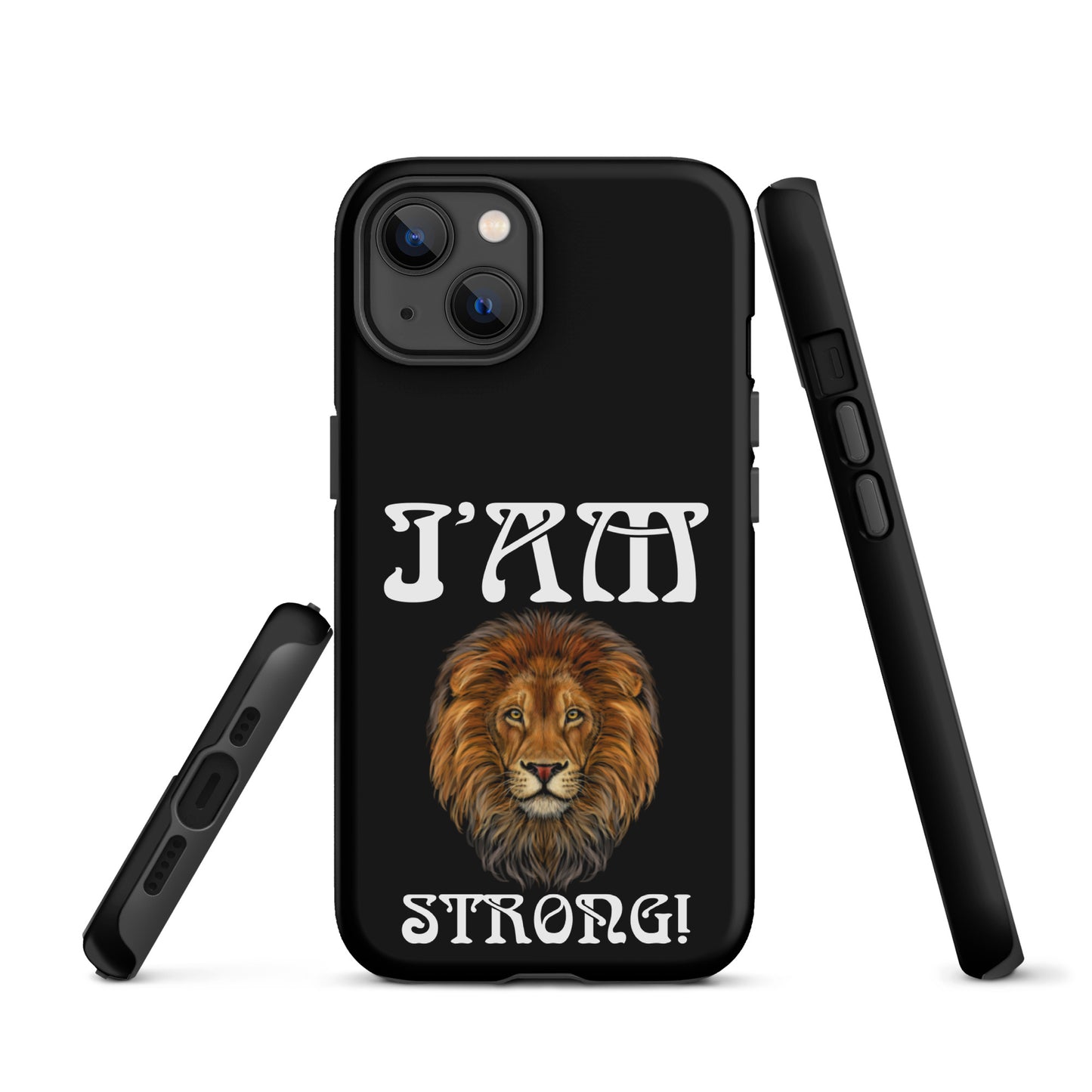 “I’AM STRONG!” Black Tough Case for iPhone® W/White Font