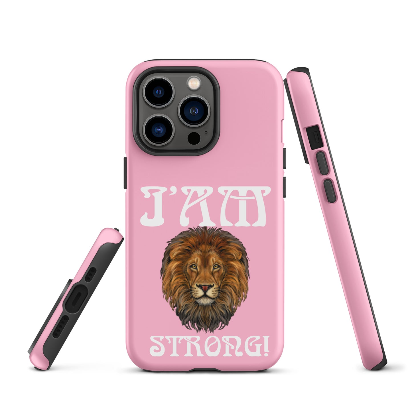 “I’AM STRONG!”Cotton Candy Tough Case for iPhone® W/White Font