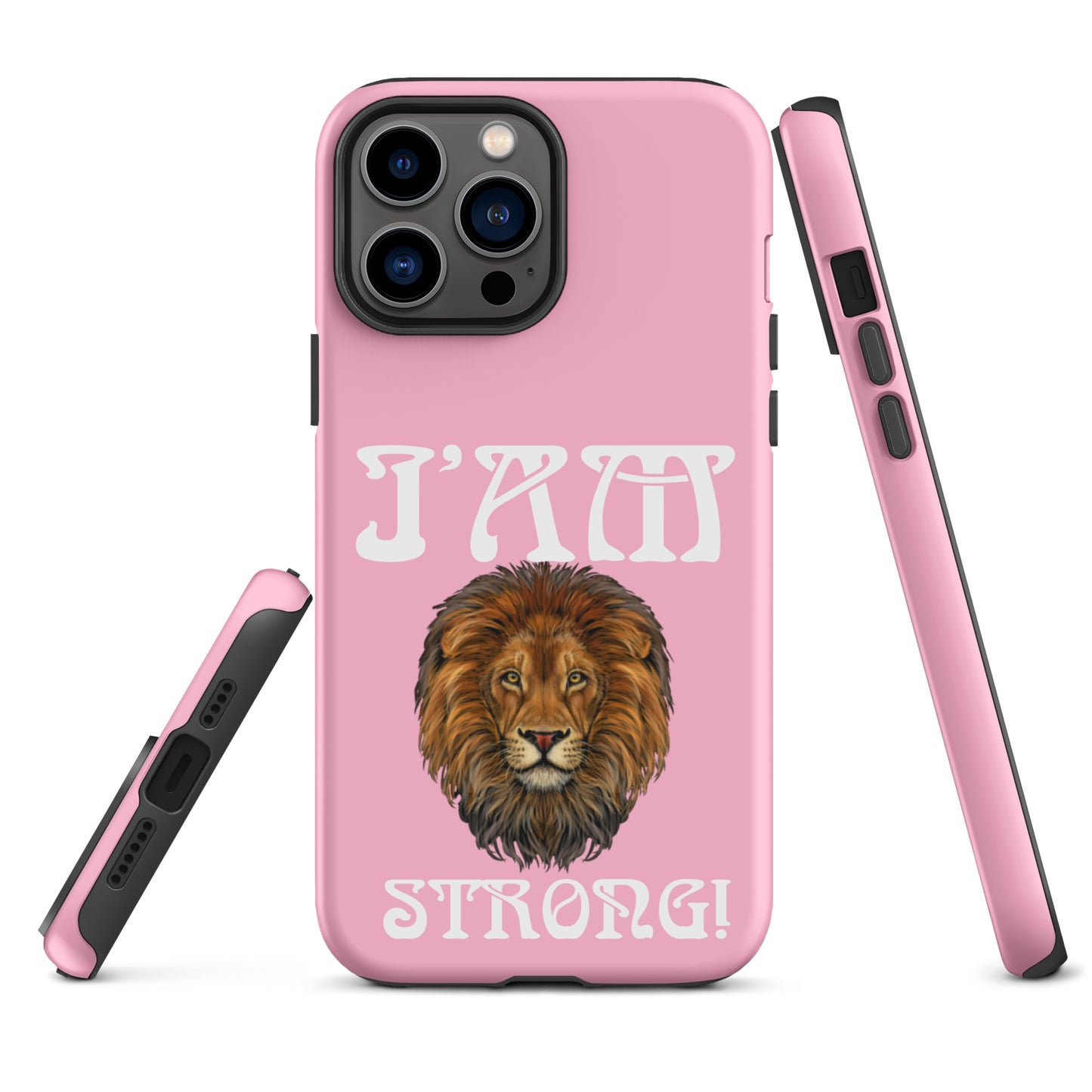 “I’AM STRONG!”Cotton Candy Tough Case for iPhone® W/White Font