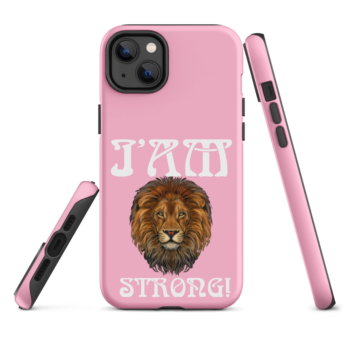 “I’AM STRONG!”Cotton Candy Tough Case for iPhone® W/White Font