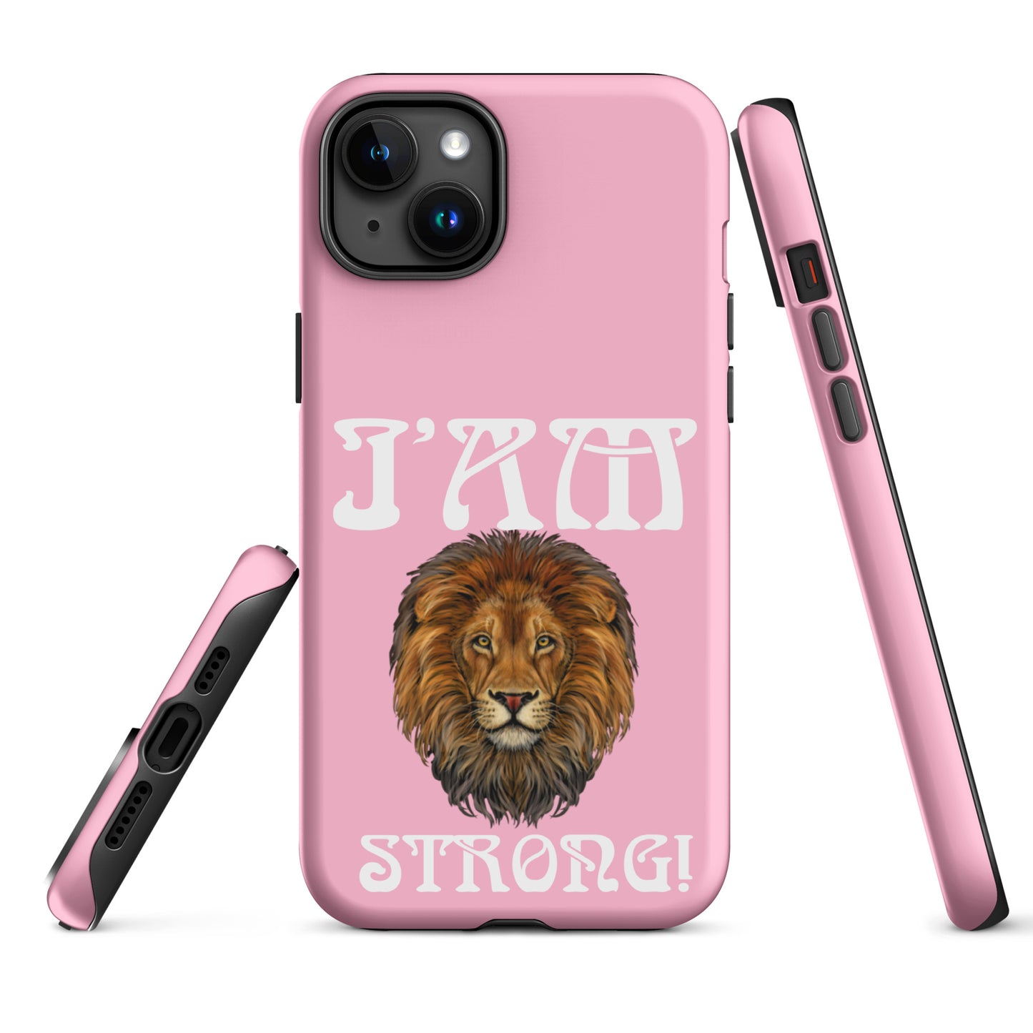 “I’AM STRONG!”Cotton Candy Tough Case for iPhone® W/White Font