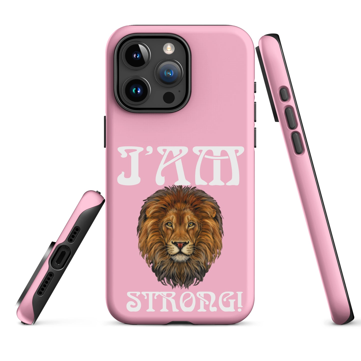 “I’AM STRONG!”Cotton Candy Tough Case for iPhone® W/White Font