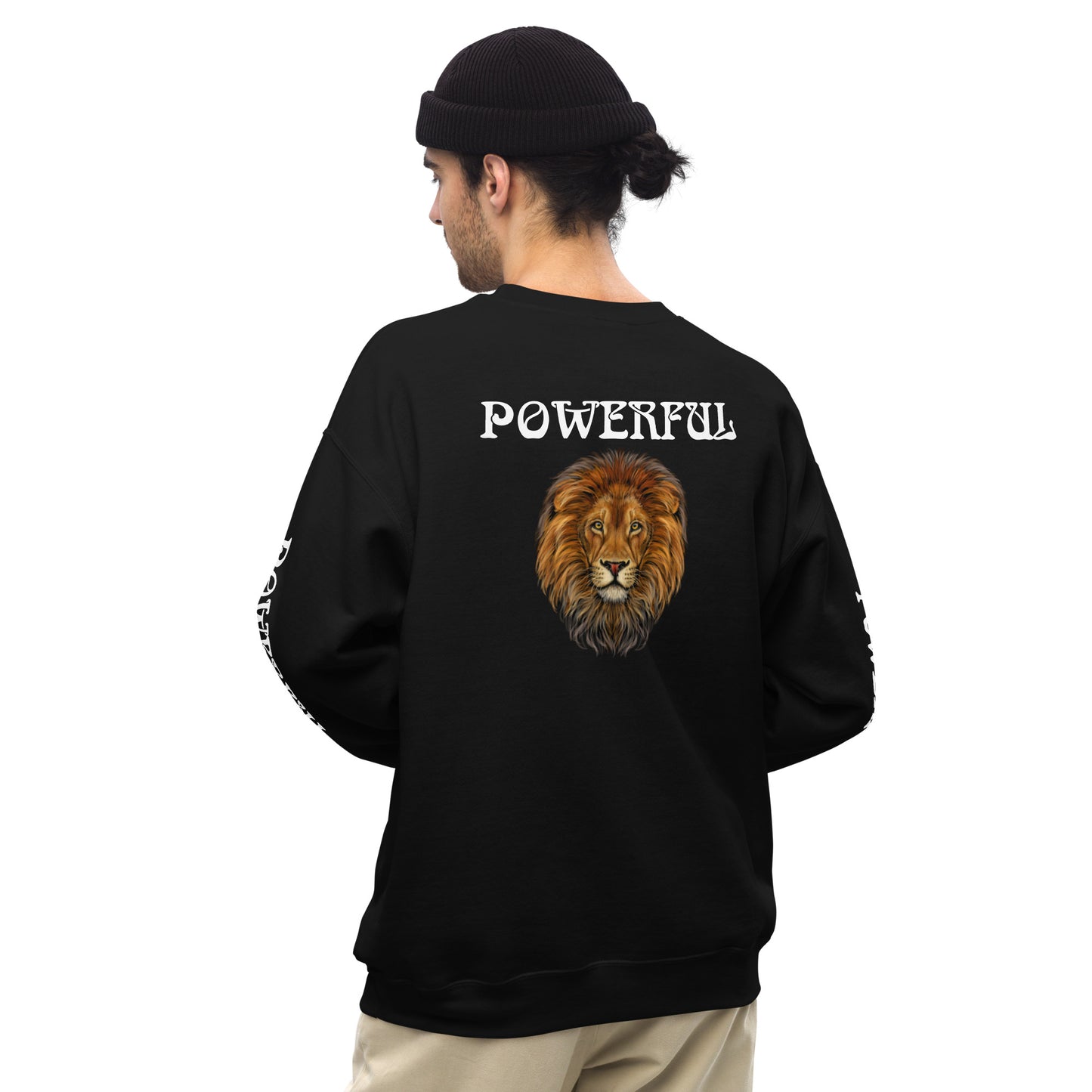 “POWERFUL”Unisex Sweatshirt W/White Font
