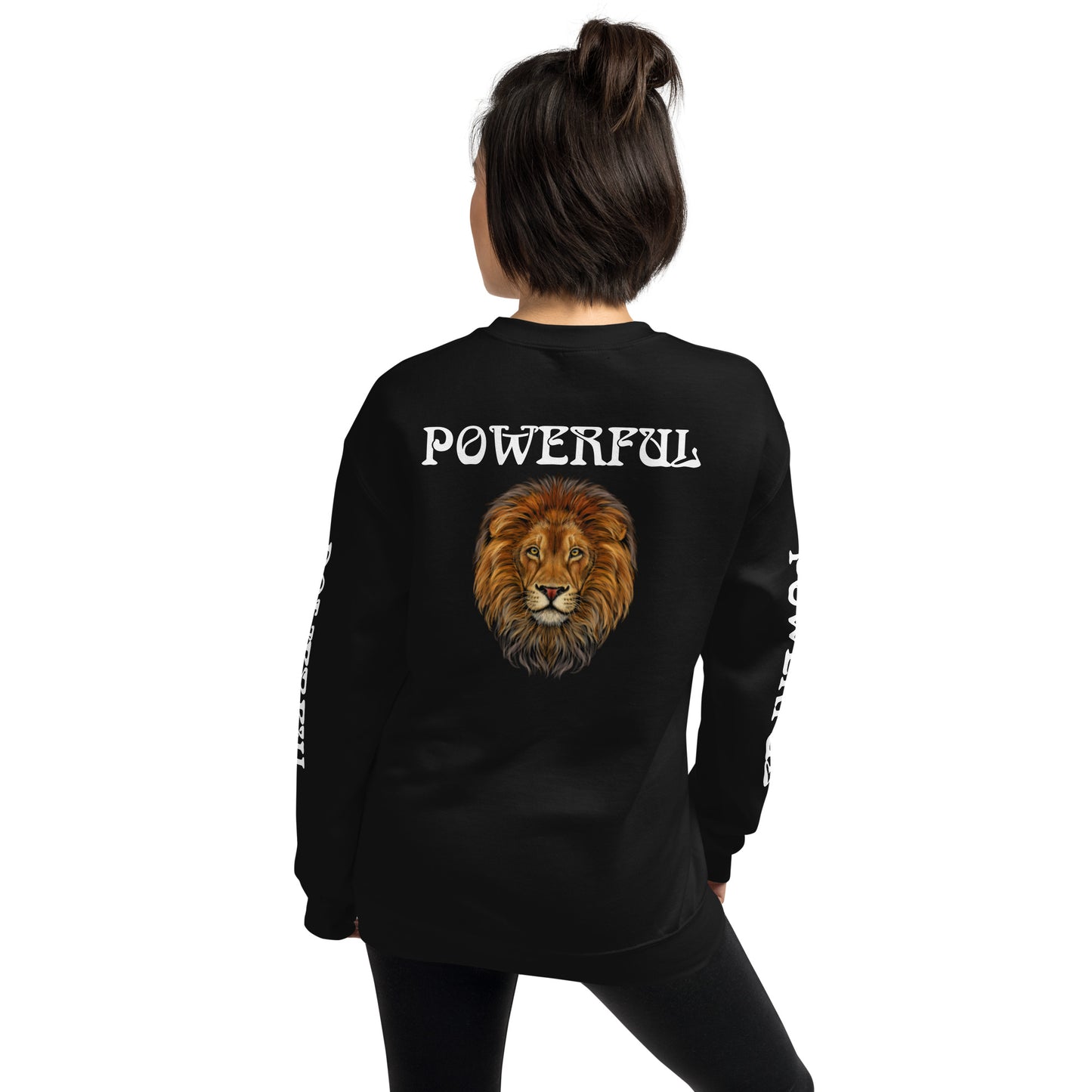 “POWERFUL”Unisex Sweatshirt W/White Font