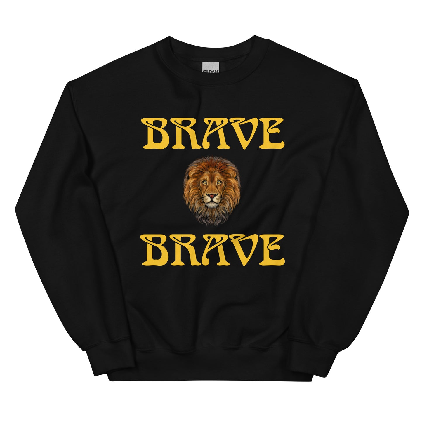“BRAVE"Unisex Sweatshirt W/Yellow Font