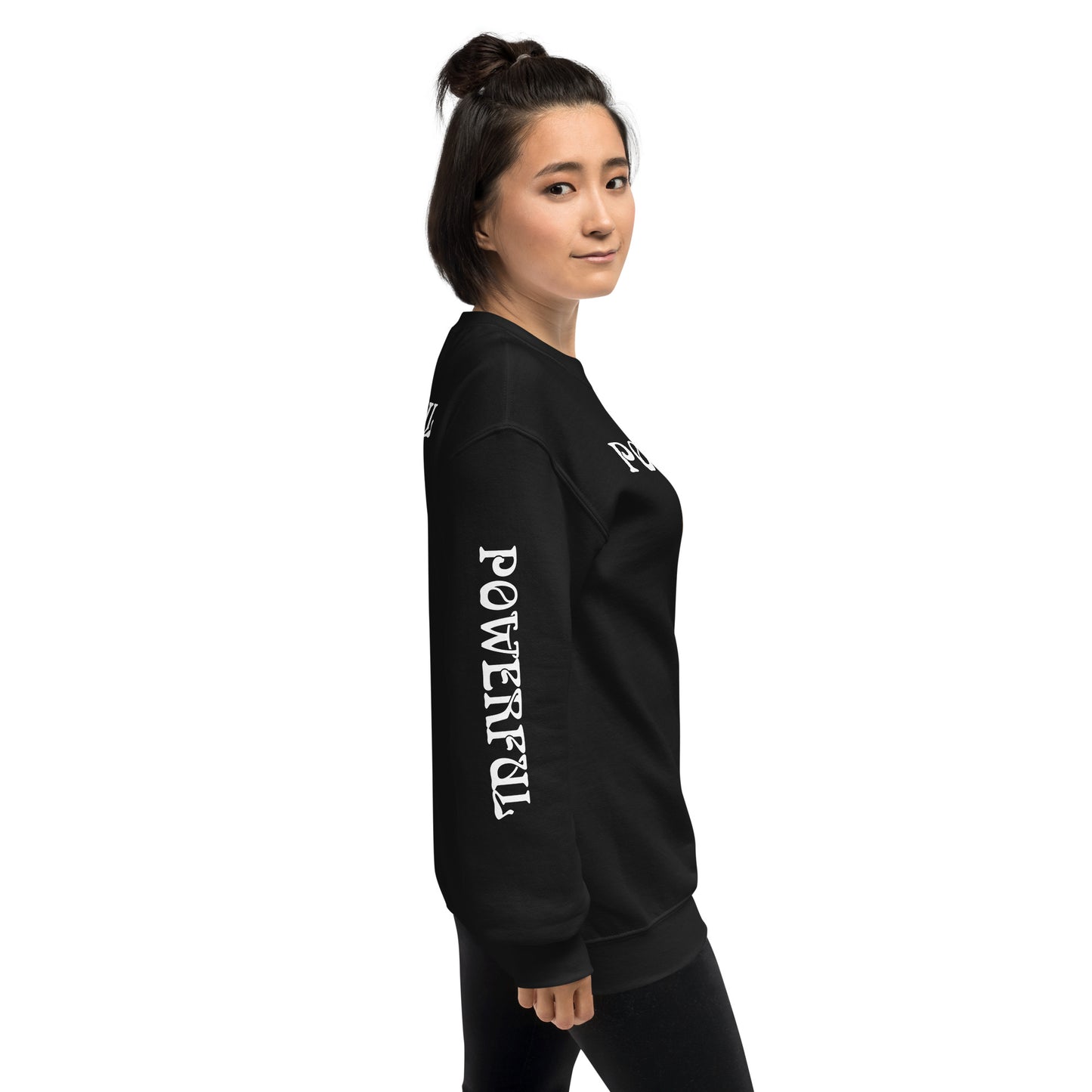 “POWERFUL”Unisex Sweatshirt W/White Font