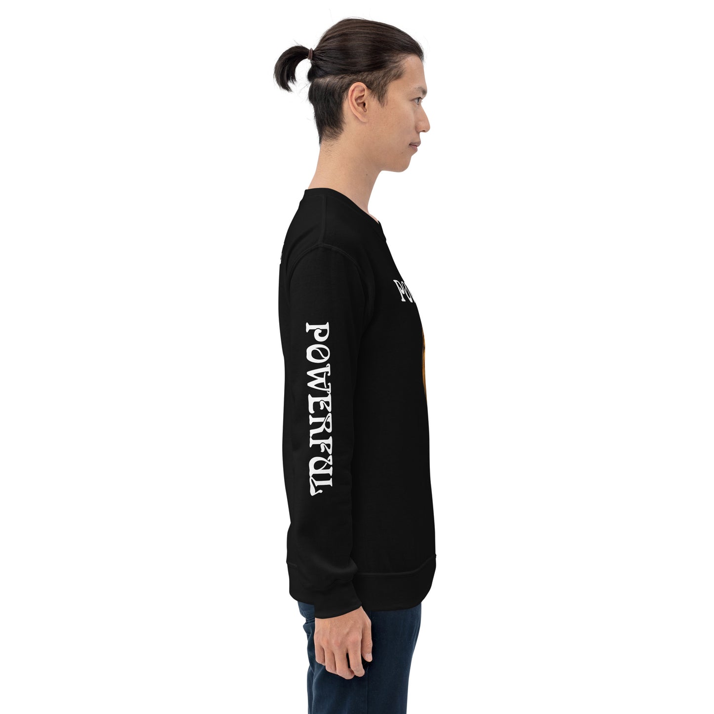“POWERFUL”Unisex Sweatshirt W/White Font
