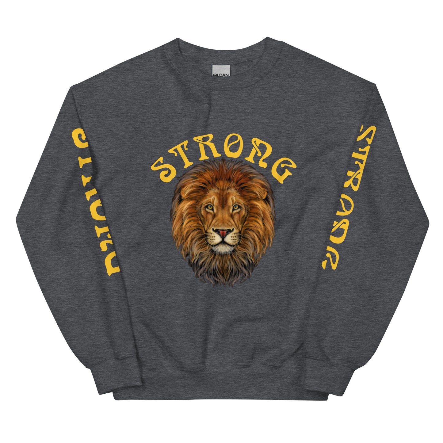 “STRONG”Unisex Sweatshirt W/Arch&Yellow Font