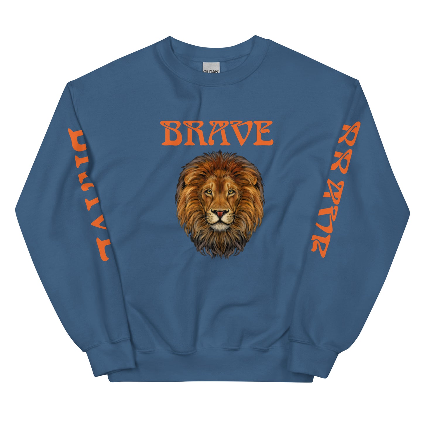 “BRAVE”Unisex Sweatshirt W/Orange Font