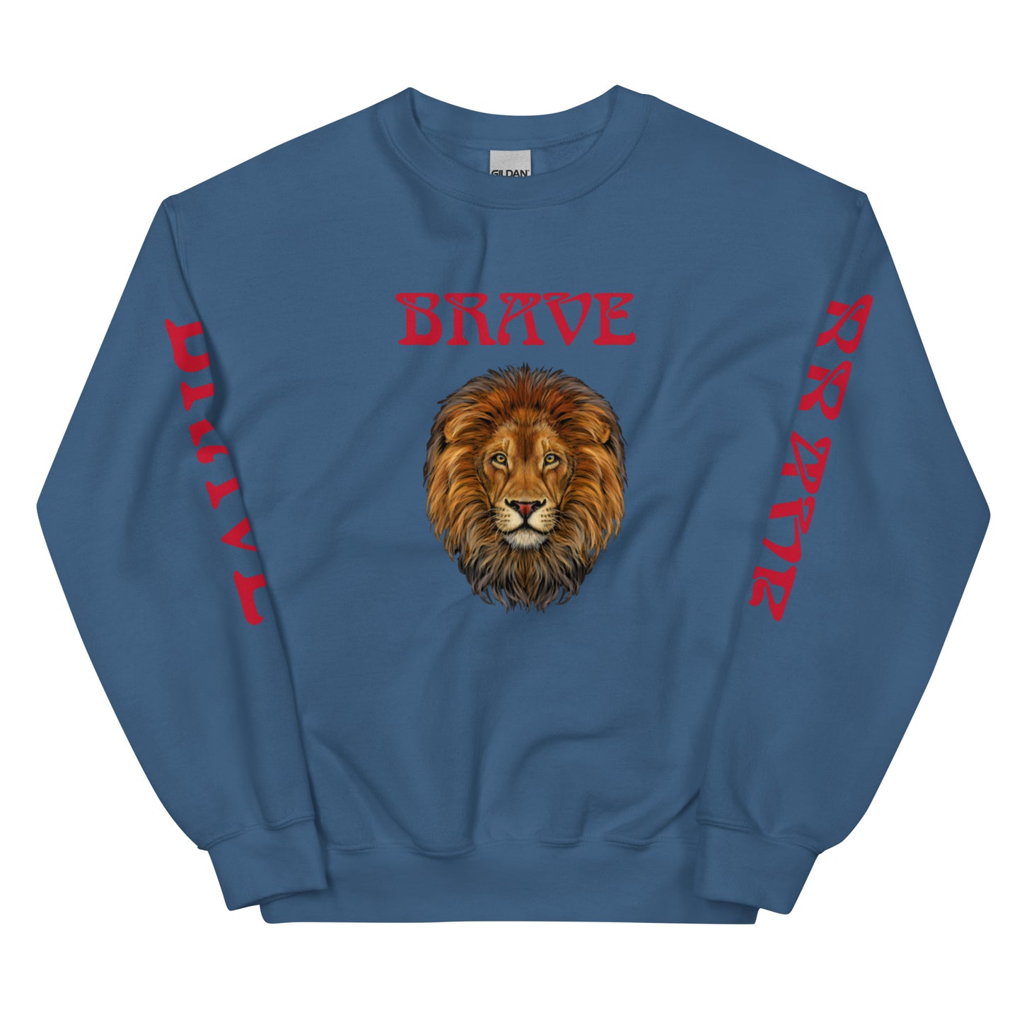 “BRAVE”Unisex Sweatshirt W/Red Font