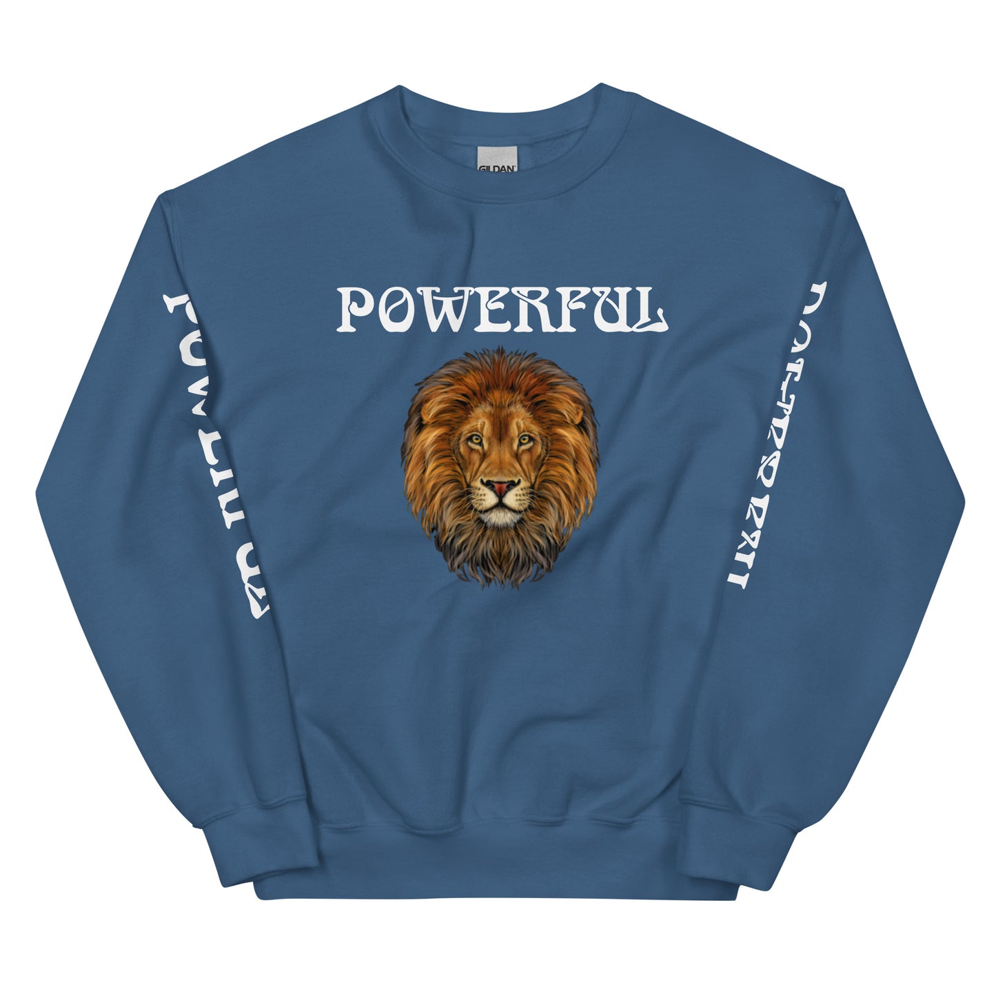 “POWERFUL”Unisex Sweatshirt W/White Font