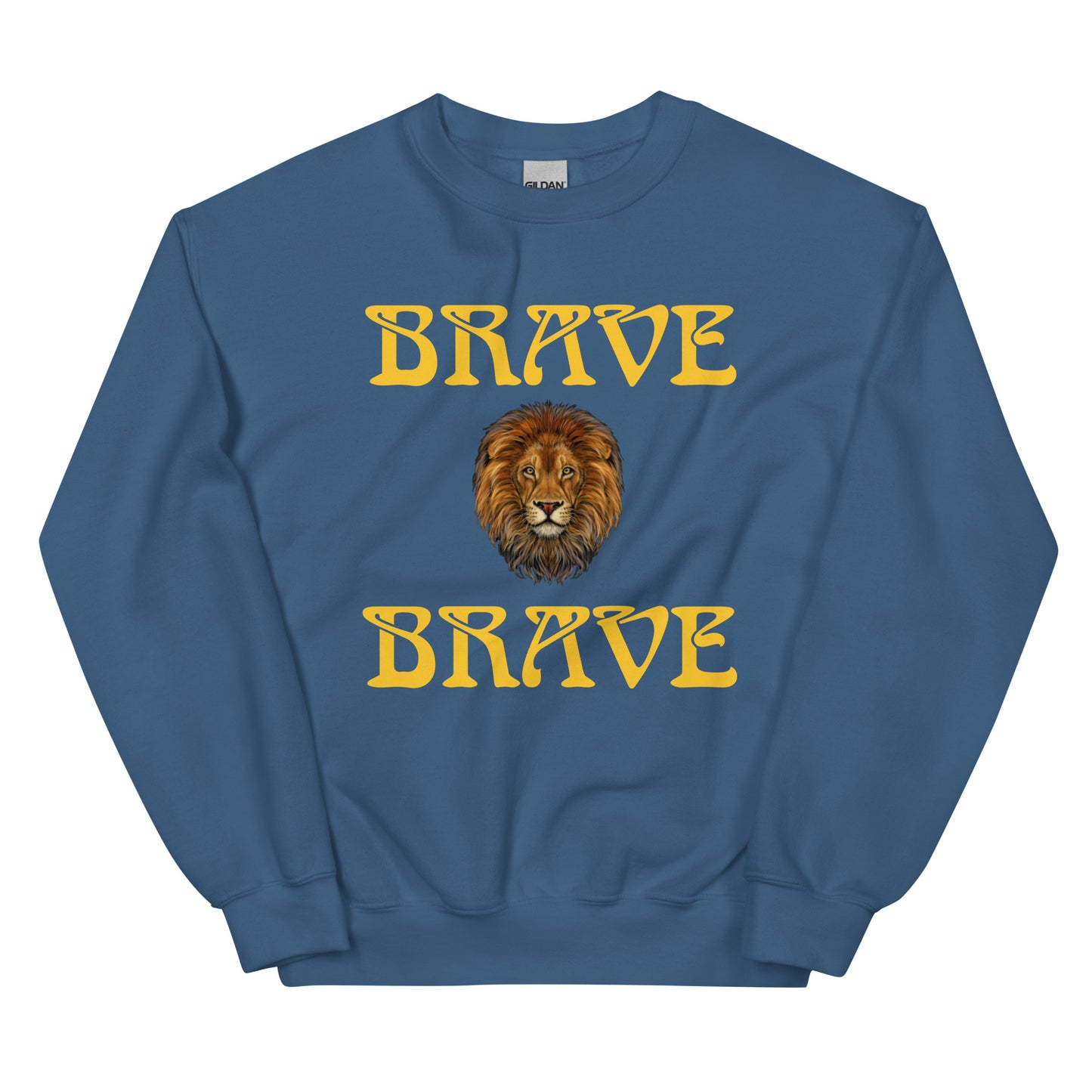“BRAVE"Unisex Sweatshirt W/Yellow Font