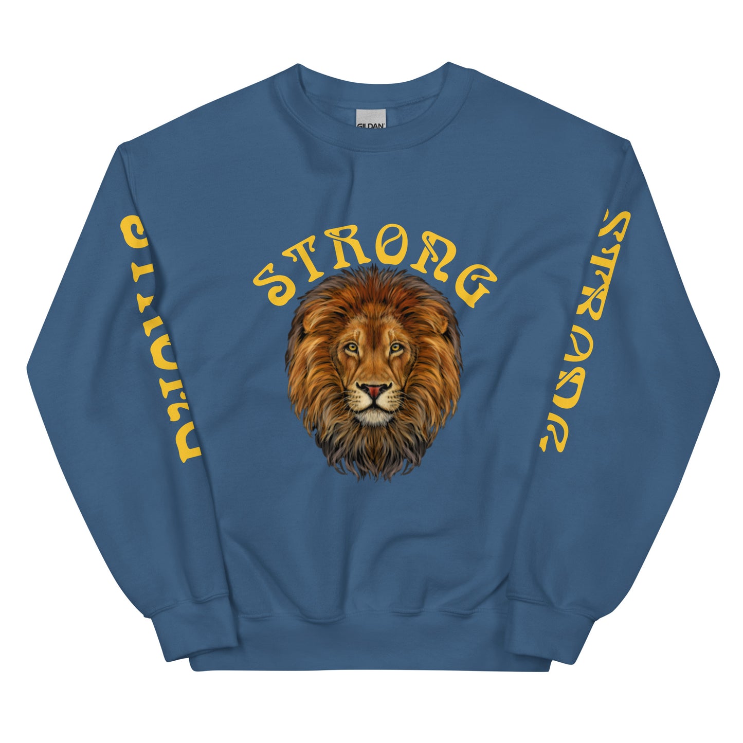 “STRONG”Unisex Sweatshirt W/Arch&Yellow Font
