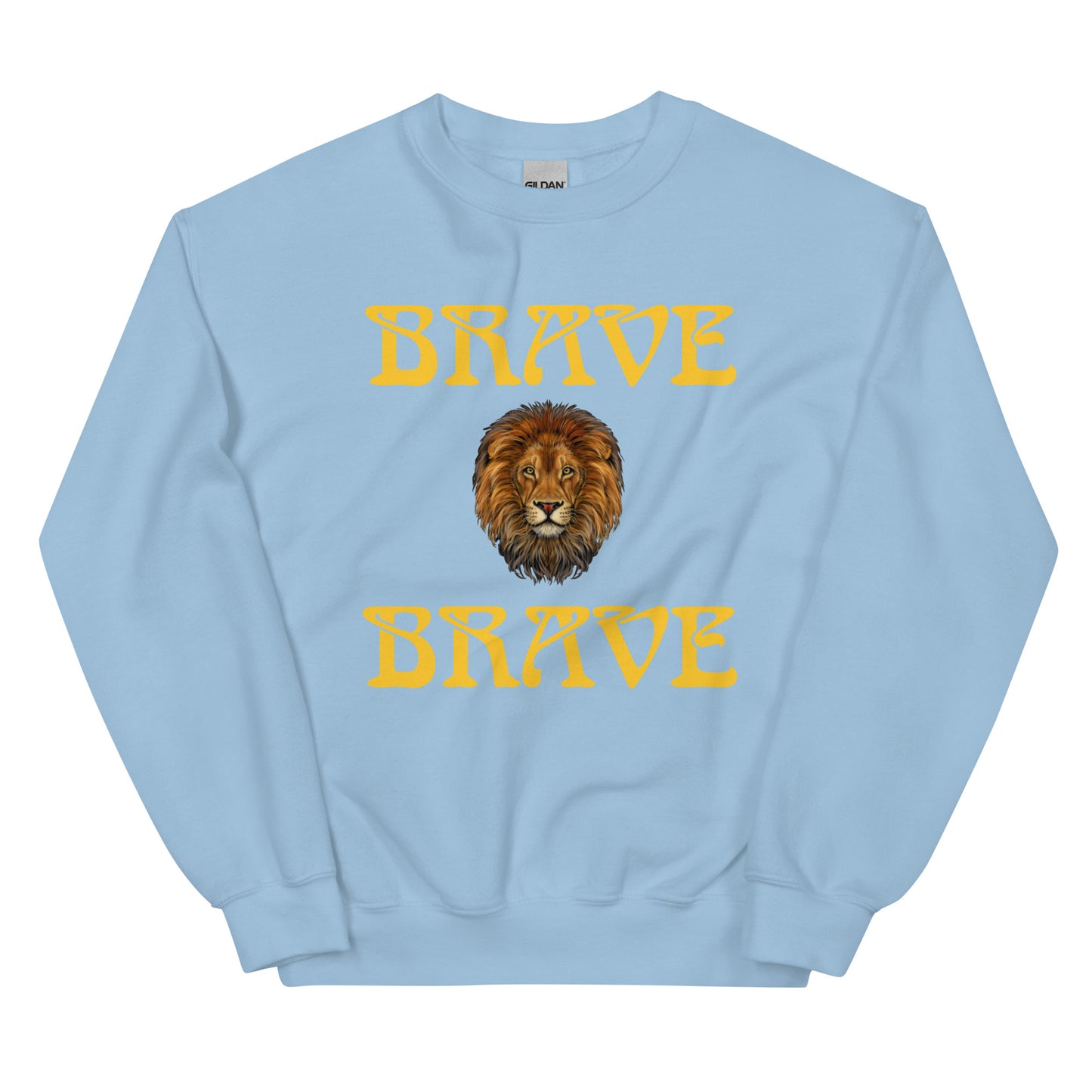 “BRAVE"Unisex Sweatshirt W/Yellow Font