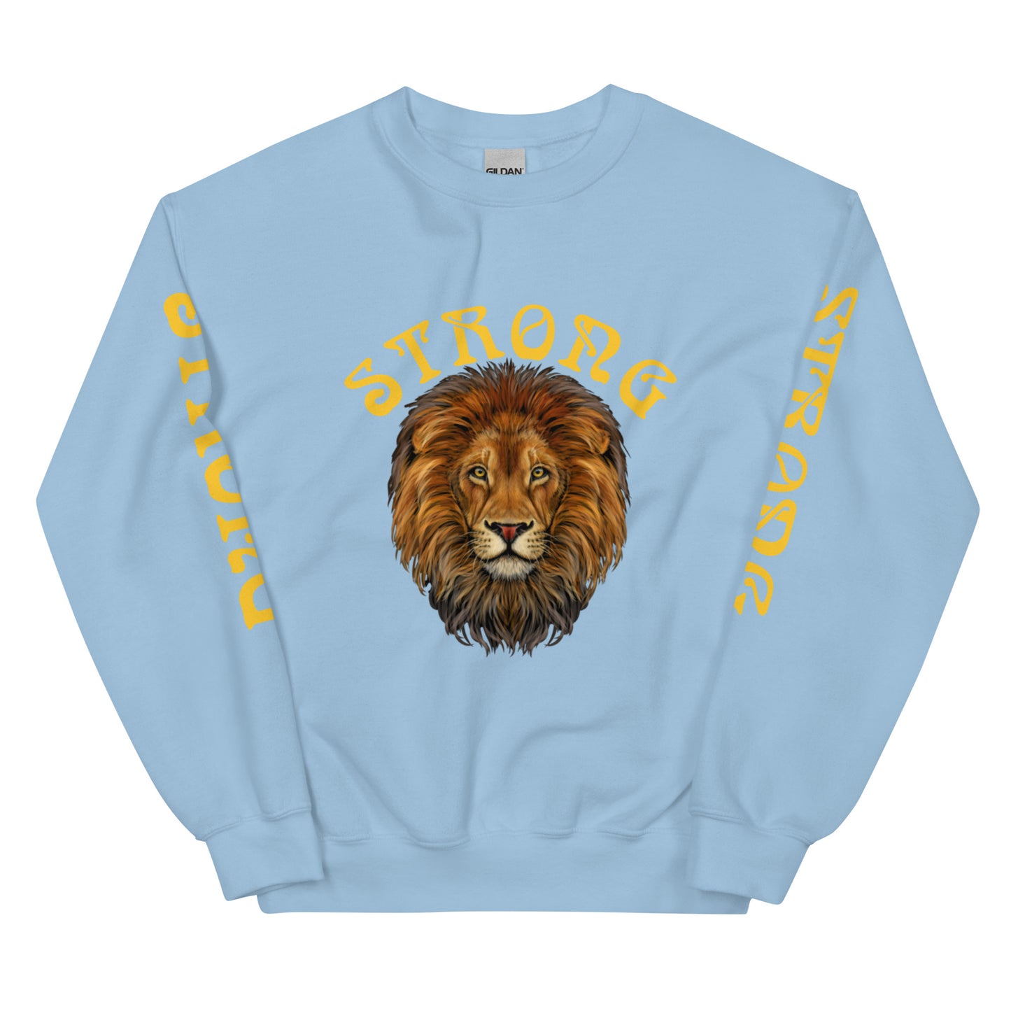 “STRONG”Unisex Sweatshirt W/Arch&Yellow Font