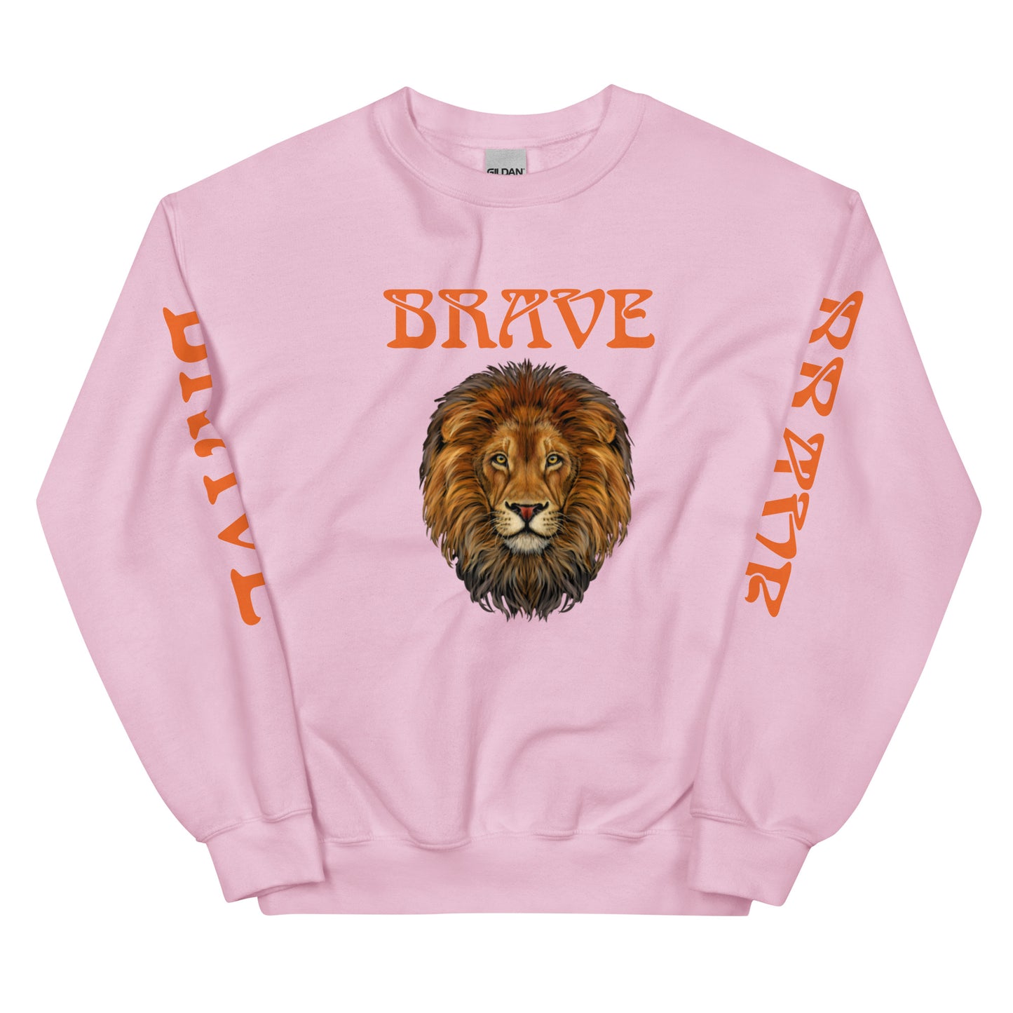 “BRAVE”Unisex Sweatshirt W/Orange Font