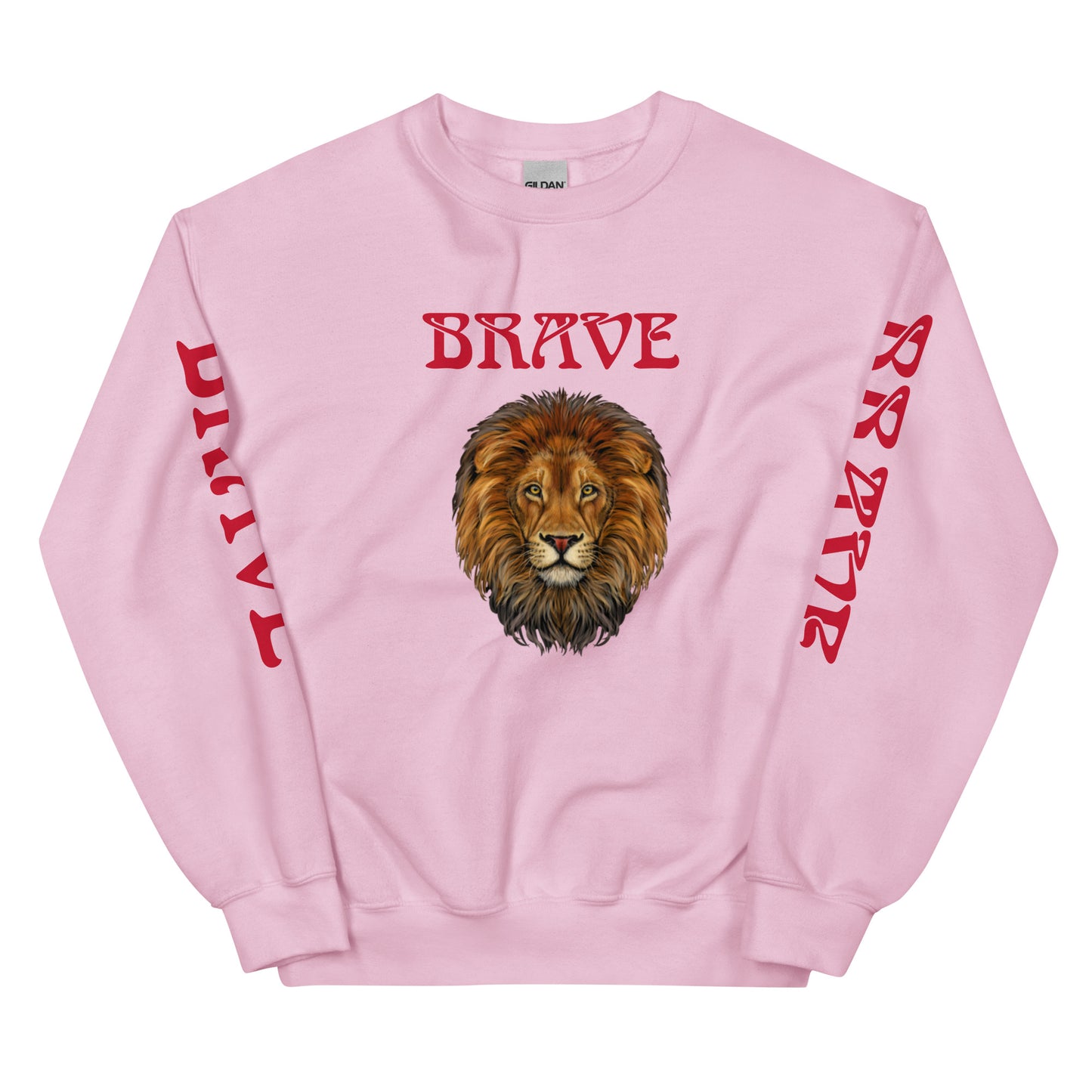 “BRAVE”Unisex Sweatshirt W/Red Font