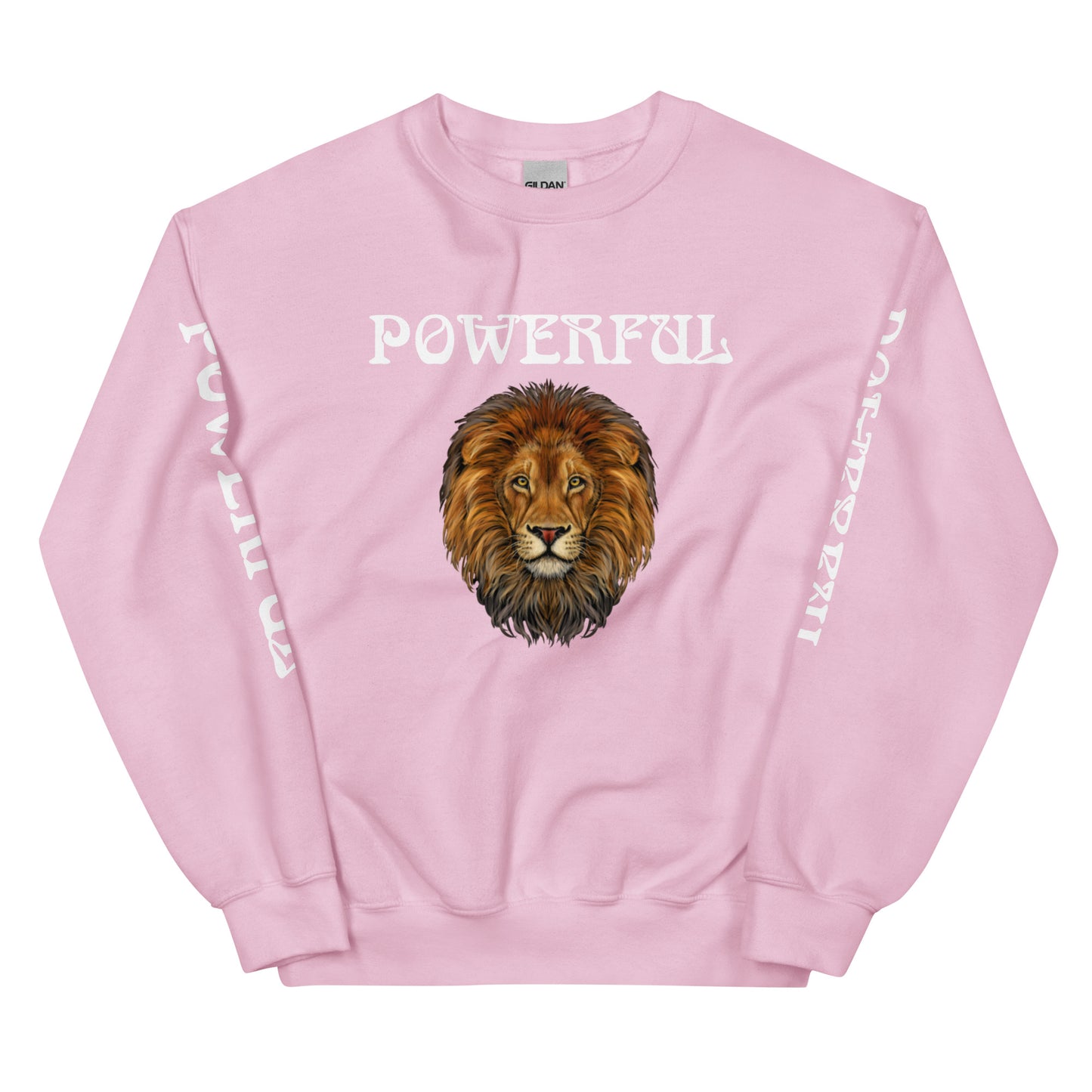 “POWERFUL”Unisex Sweatshirt W/White Font