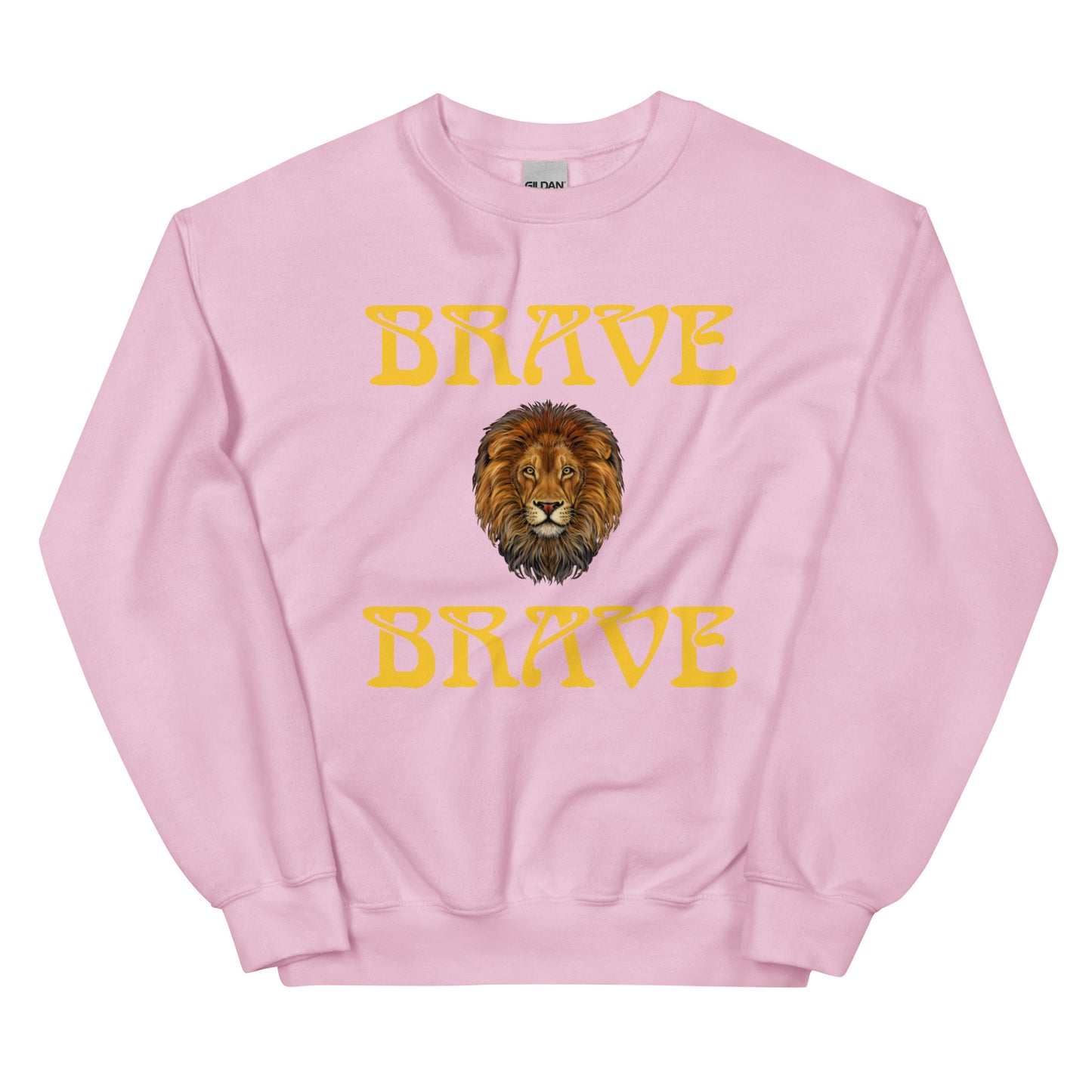 “BRAVE"Unisex Sweatshirt W/Yellow Font
