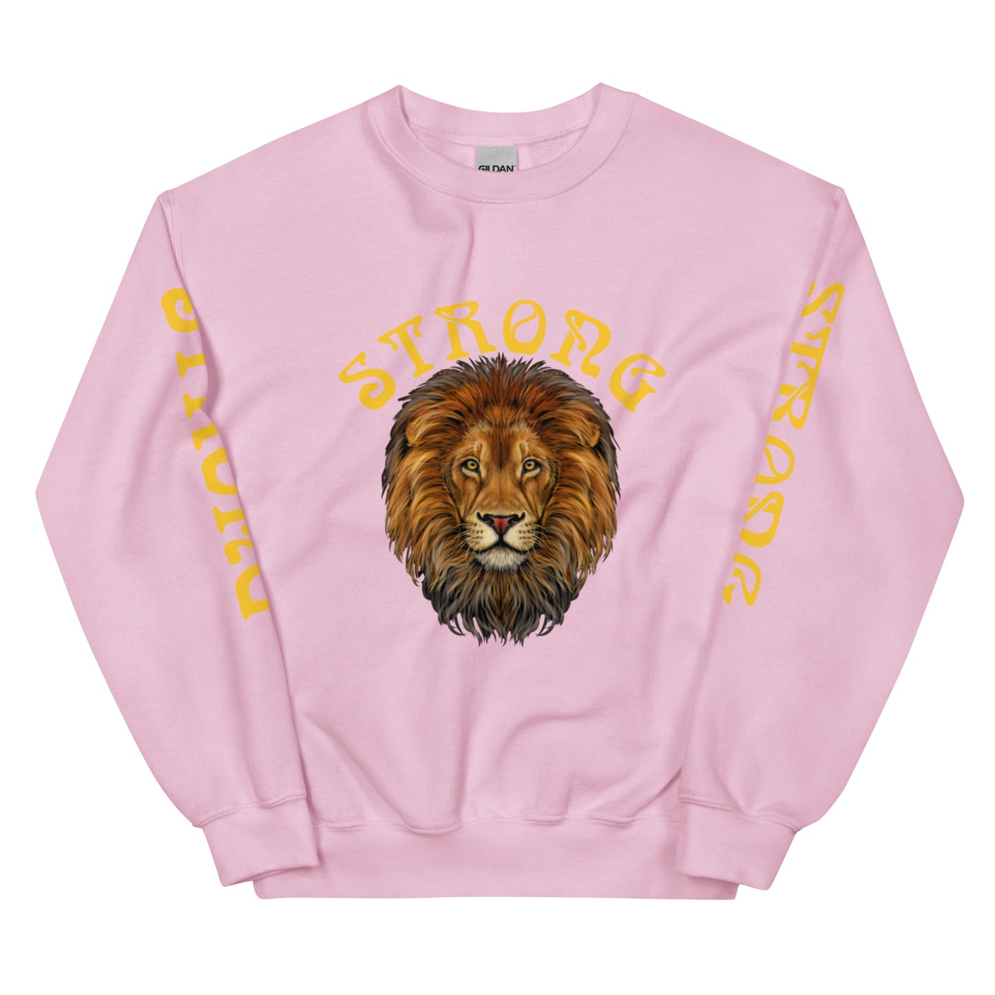 “STRONG”Unisex Sweatshirt W/Arch&Yellow Font