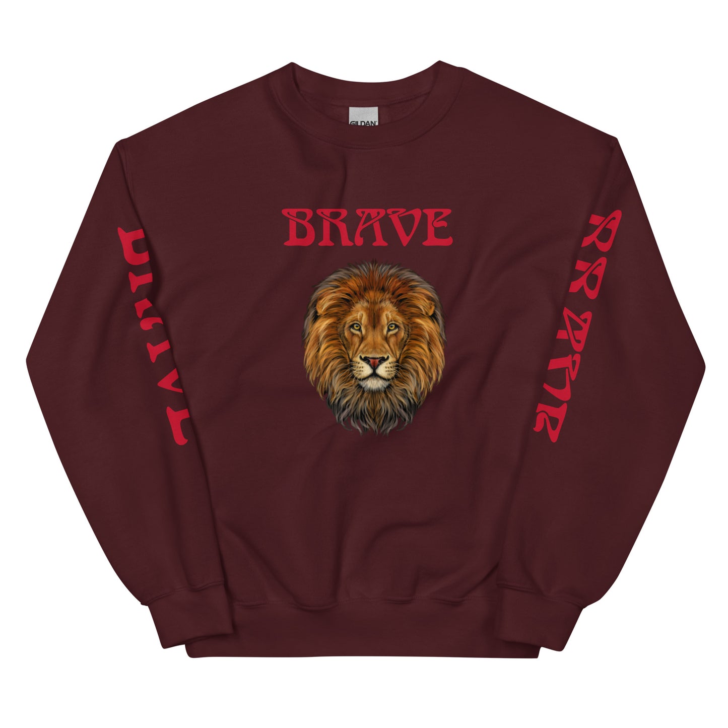 “BRAVE”Unisex Sweatshirt W/Red Font