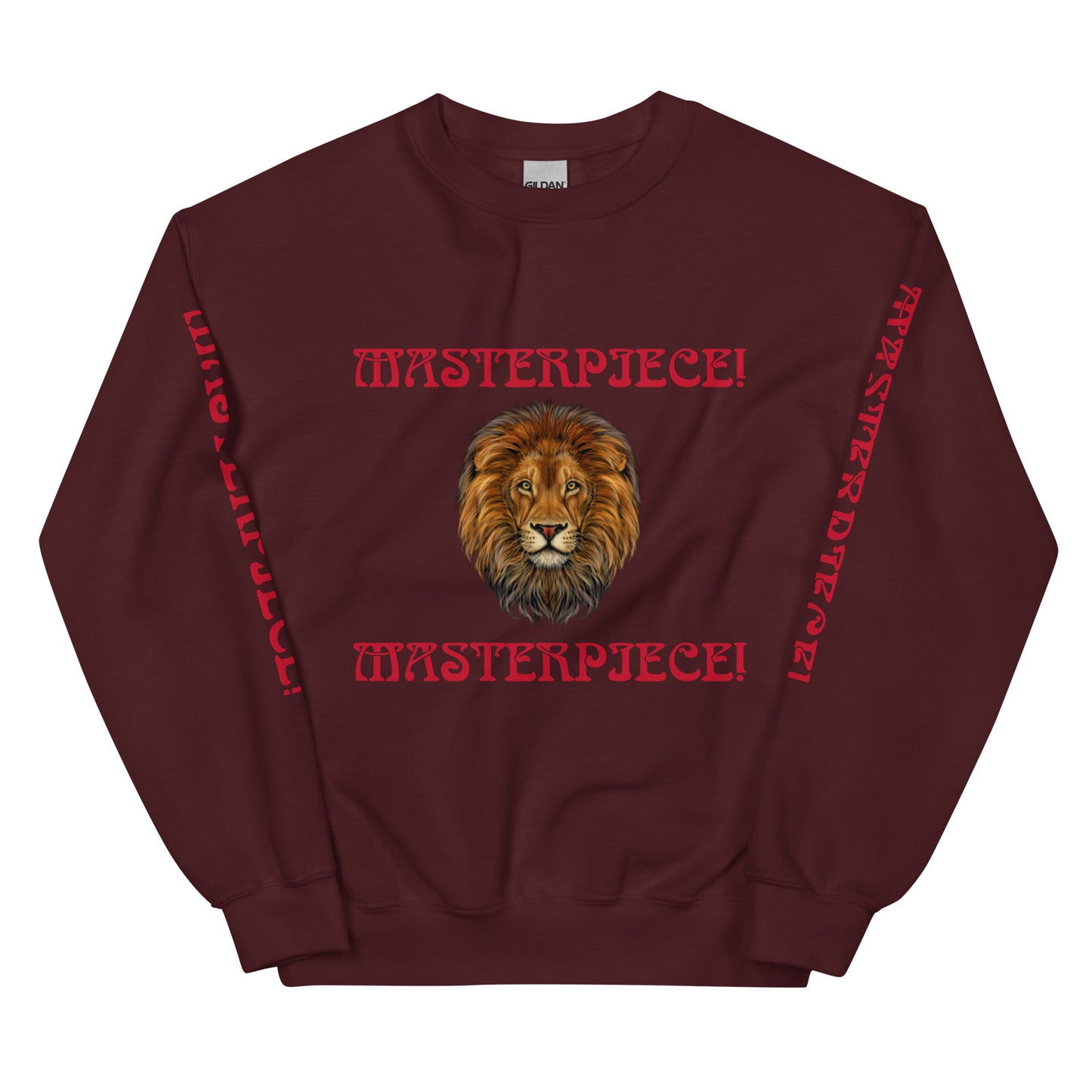 “MASTERPIECE!”Unisex Sweatshirt W/Red Font