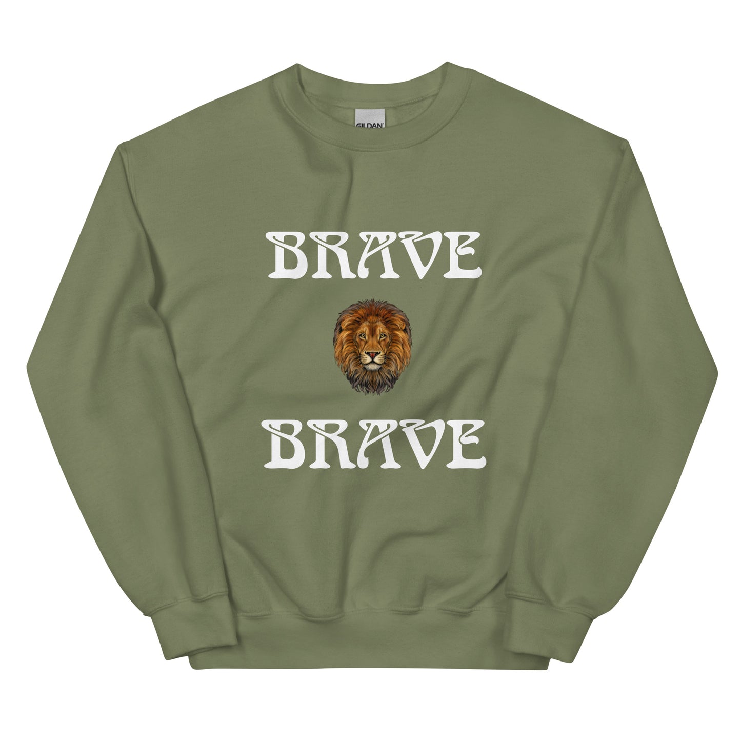 “BRAVE”Unisex Sweatshirt W/White Font
