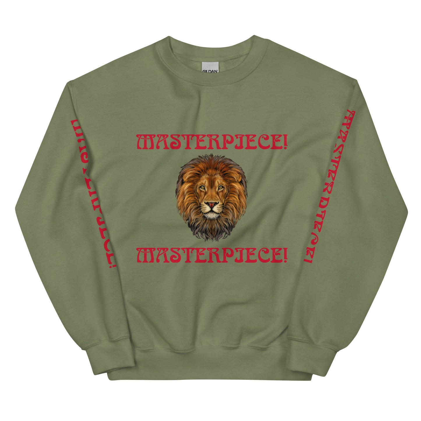 “MASTERPIECE!”Unisex Sweatshirt W/Red Font