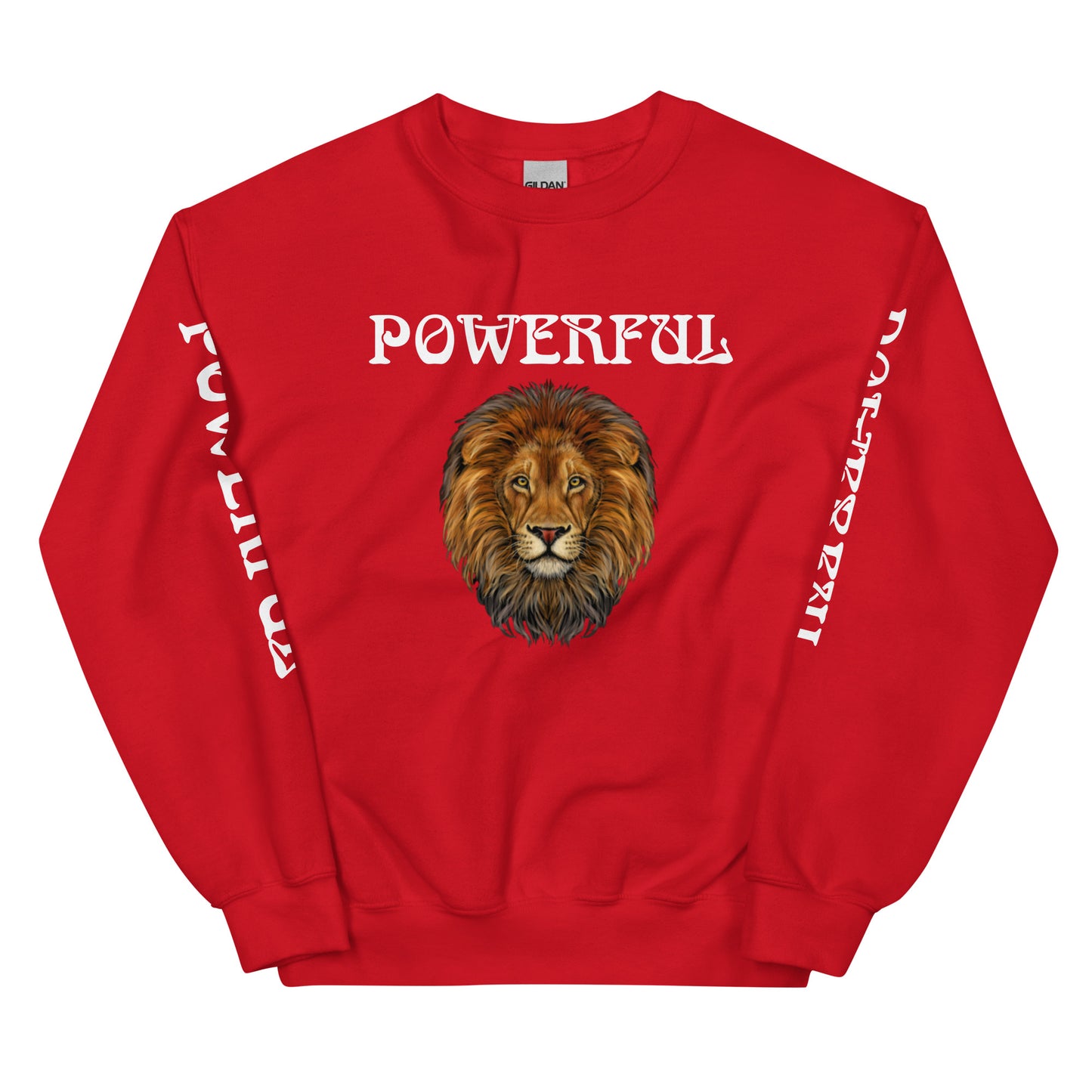 “POWERFUL”Unisex Sweatshirt W/White Font