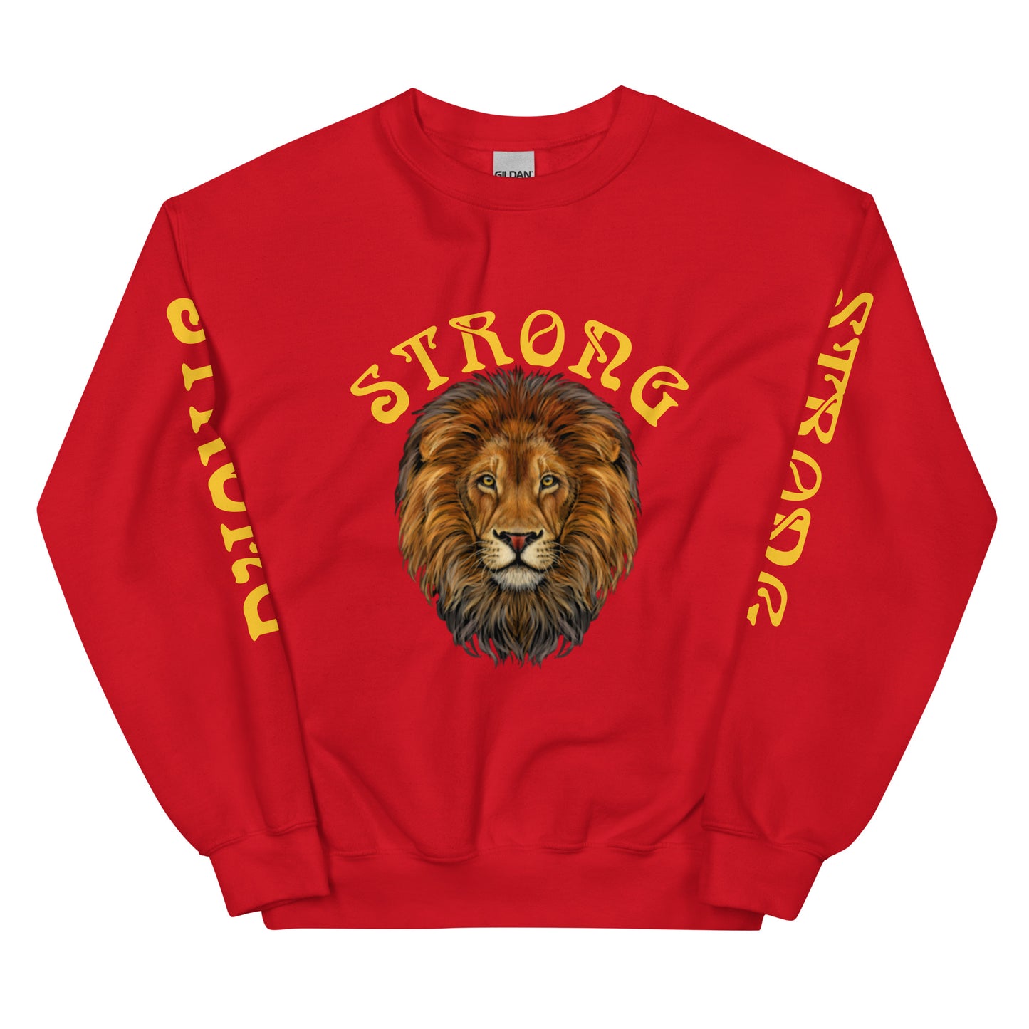 “STRONG”Unisex Sweatshirt W/Arch&Yellow Font