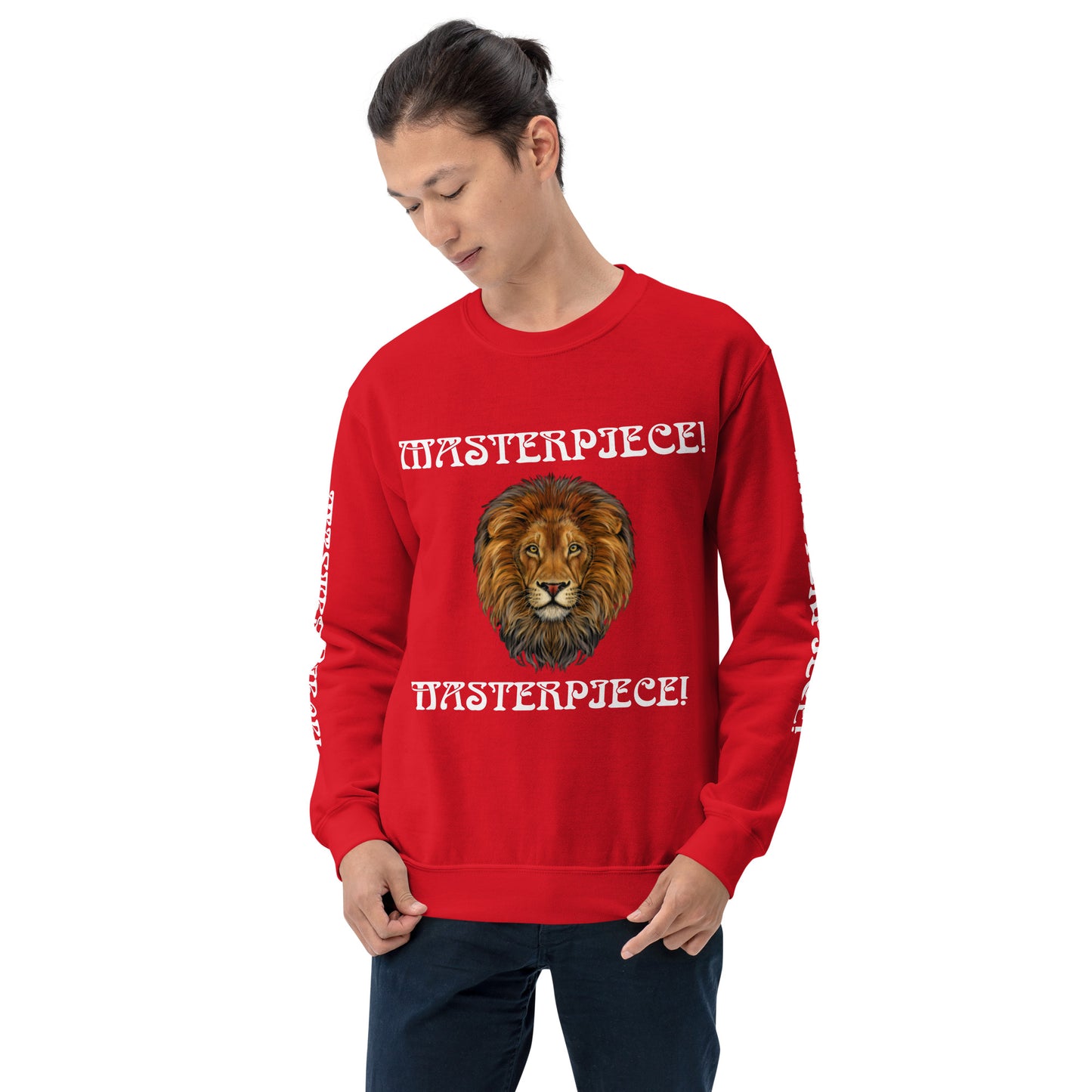 “MASTERPIECE!”Unisex Sweatshirt W/White Font