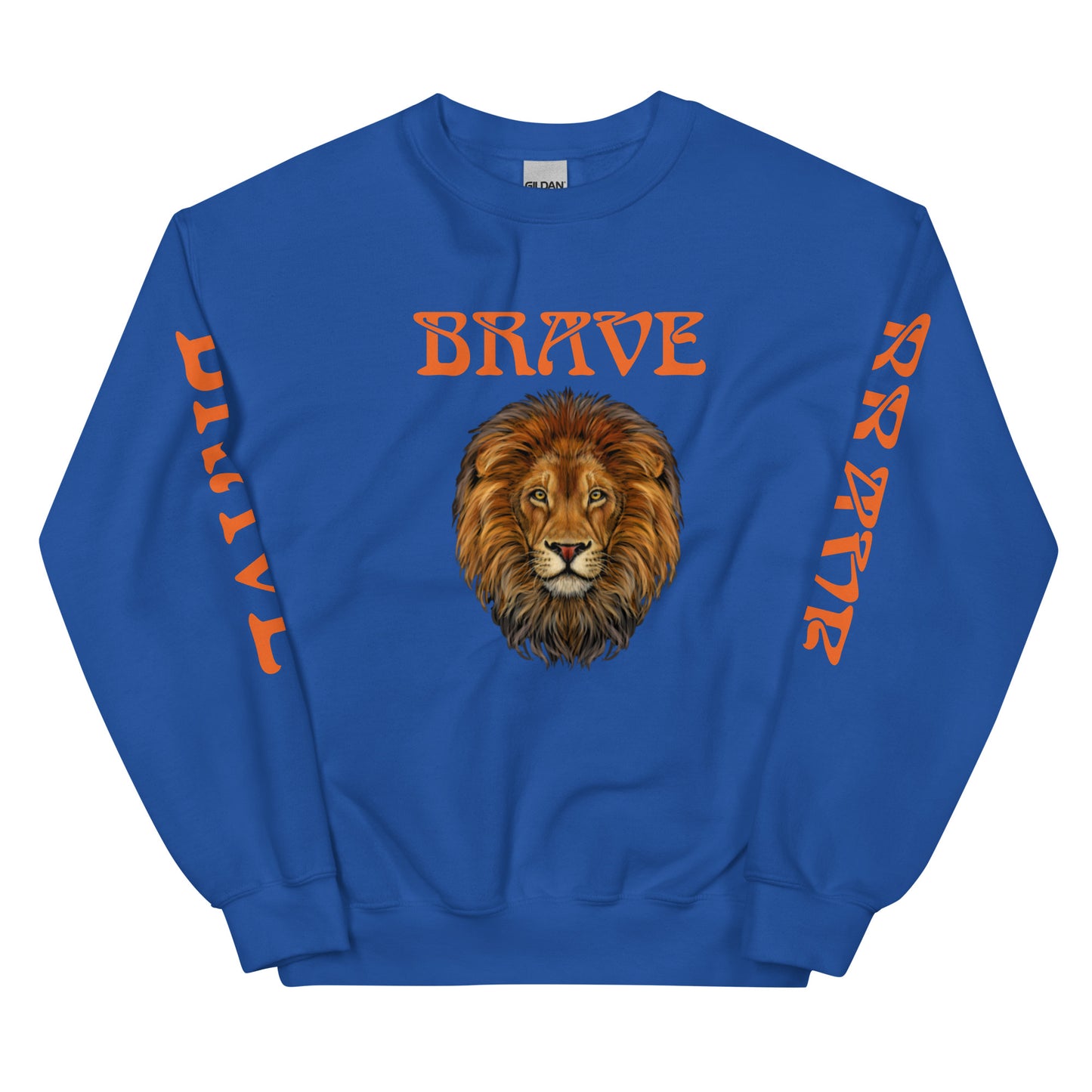 “BRAVE”Unisex Sweatshirt W/Orange Font