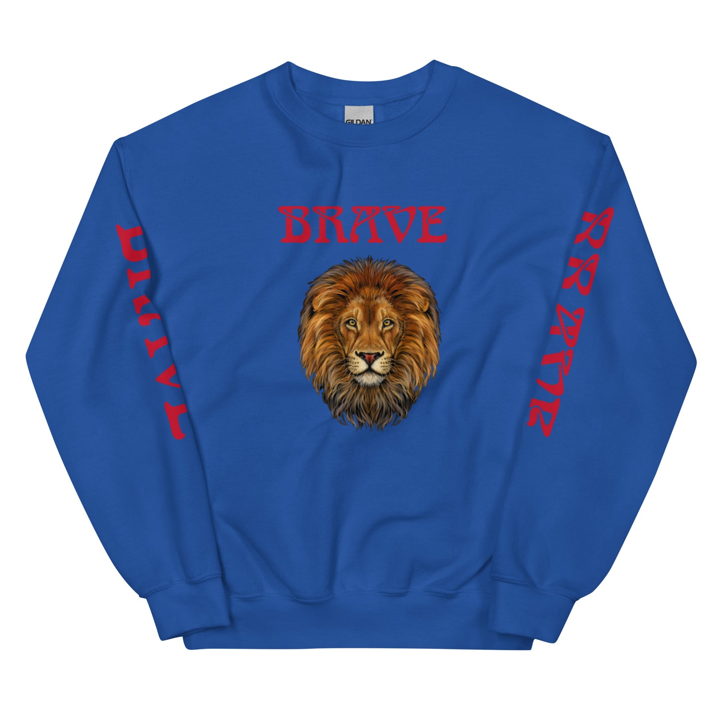 “BRAVE”Unisex Sweatshirt W/Red Font