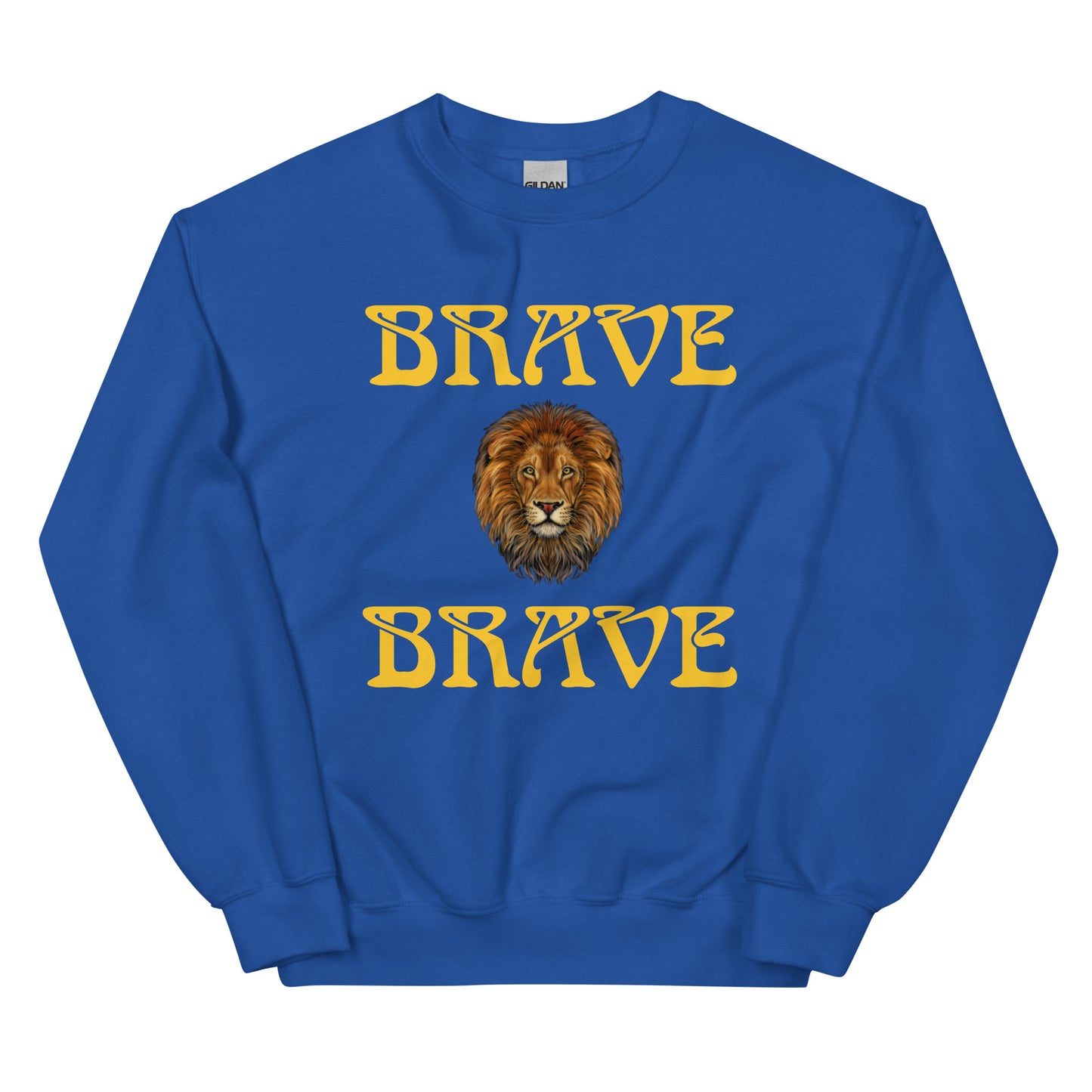 “BRAVE"Unisex Sweatshirt W/Yellow Font