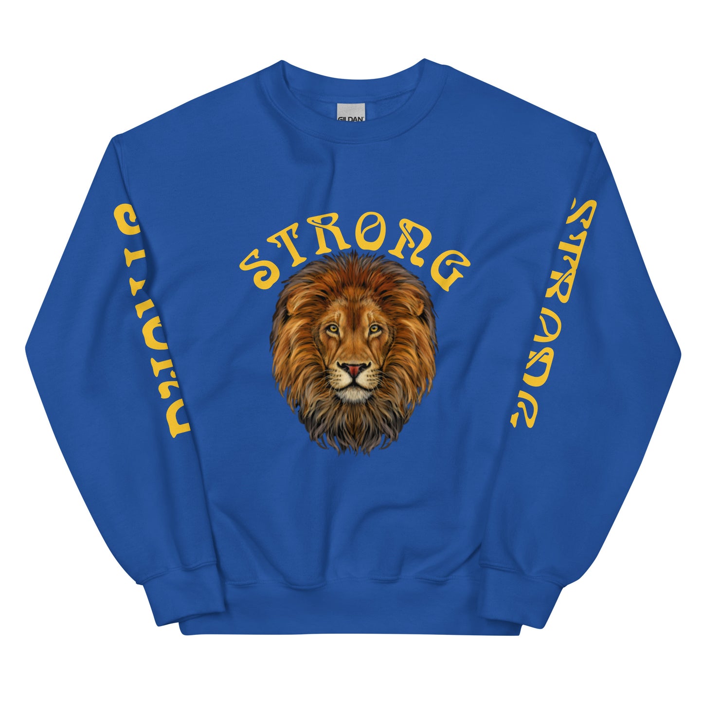 “STRONG”Unisex Sweatshirt W/Arch&Yellow Font