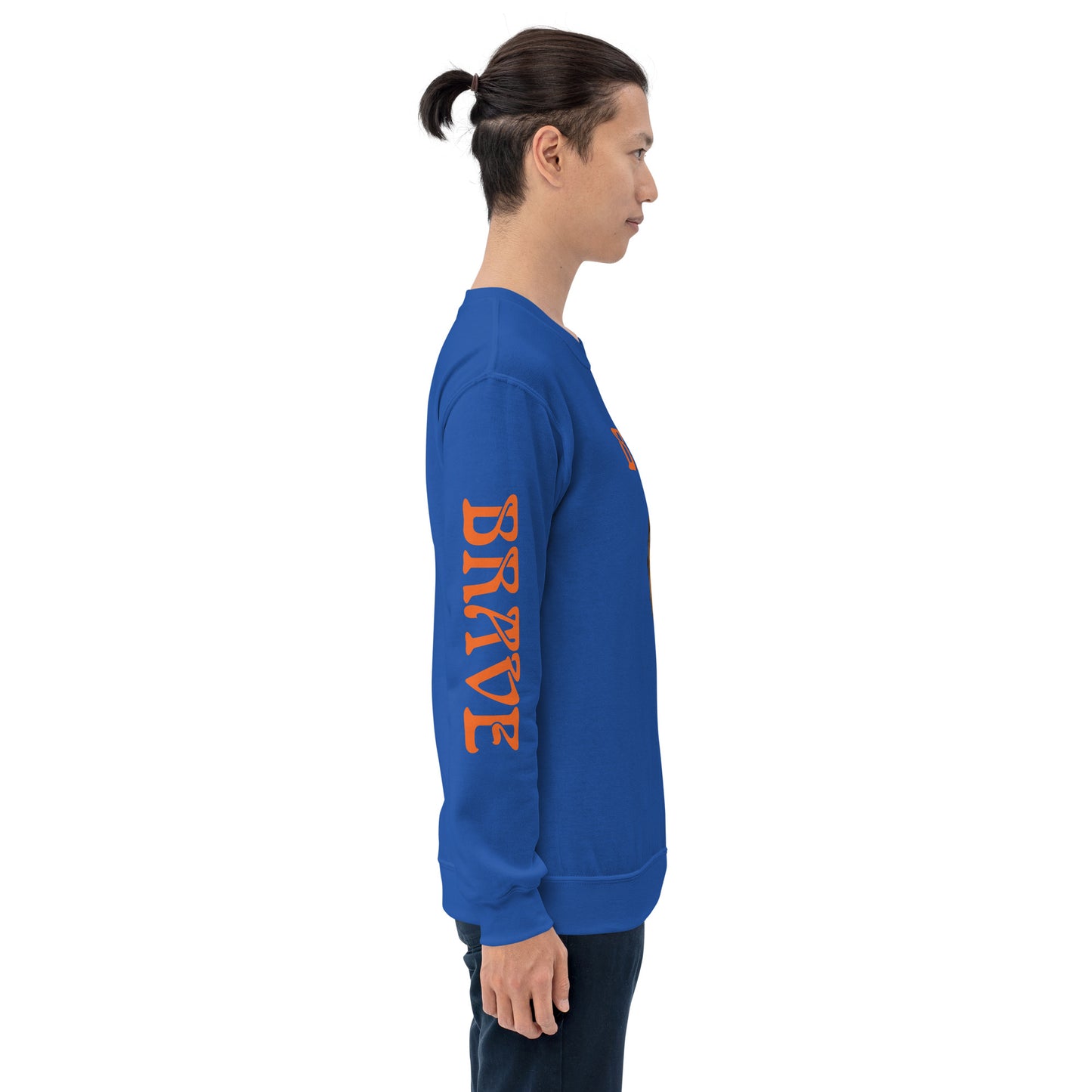 “BRAVE”Unisex Sweatshirt W/Orange Font