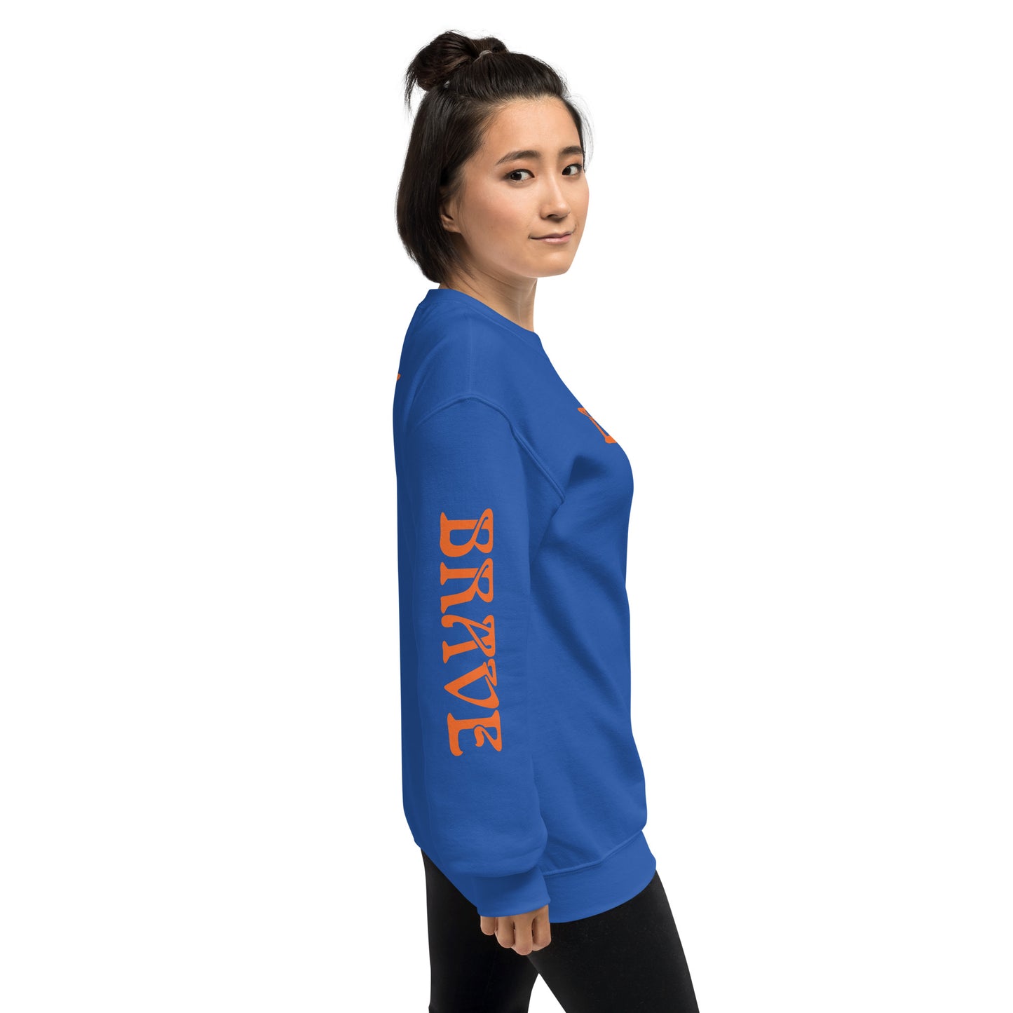 “BRAVE”Unisex Sweatshirt W/Orange Font