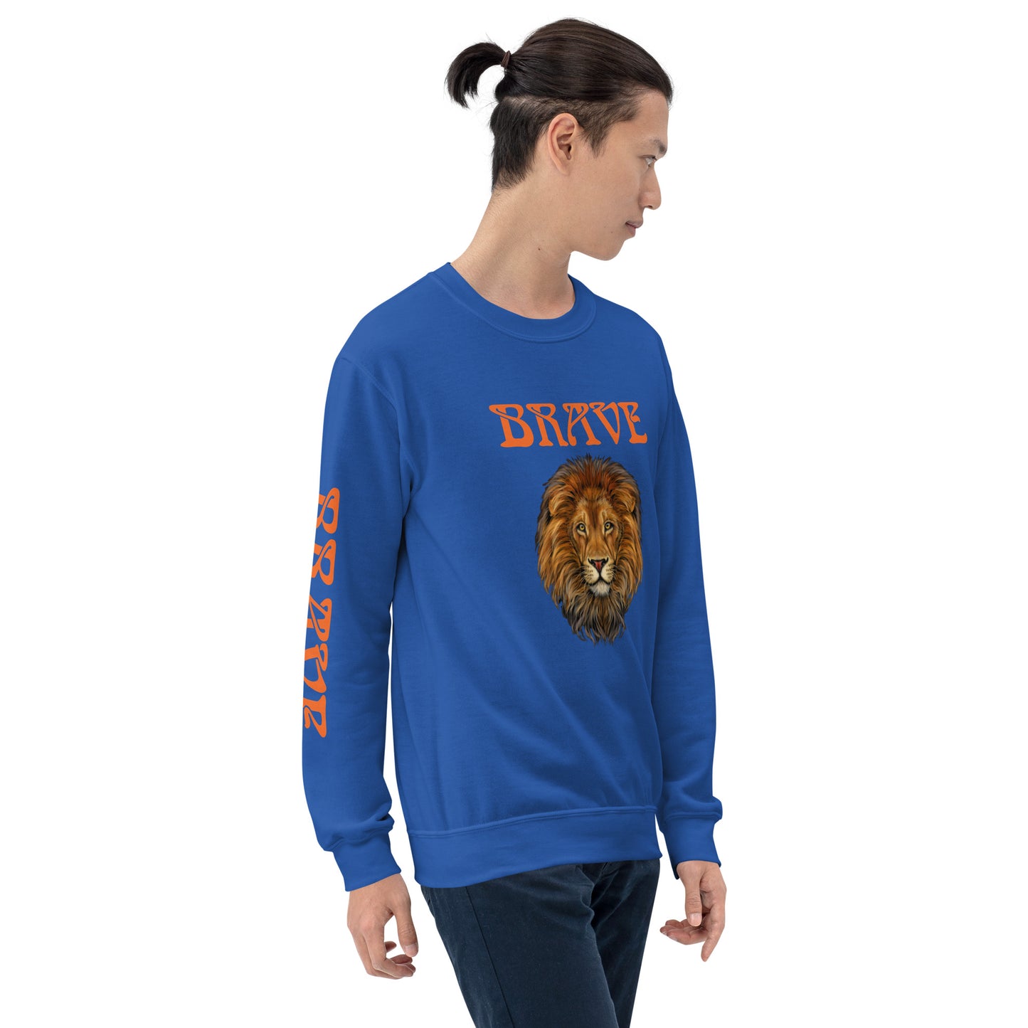 “BRAVE”Unisex Sweatshirt W/Orange Font