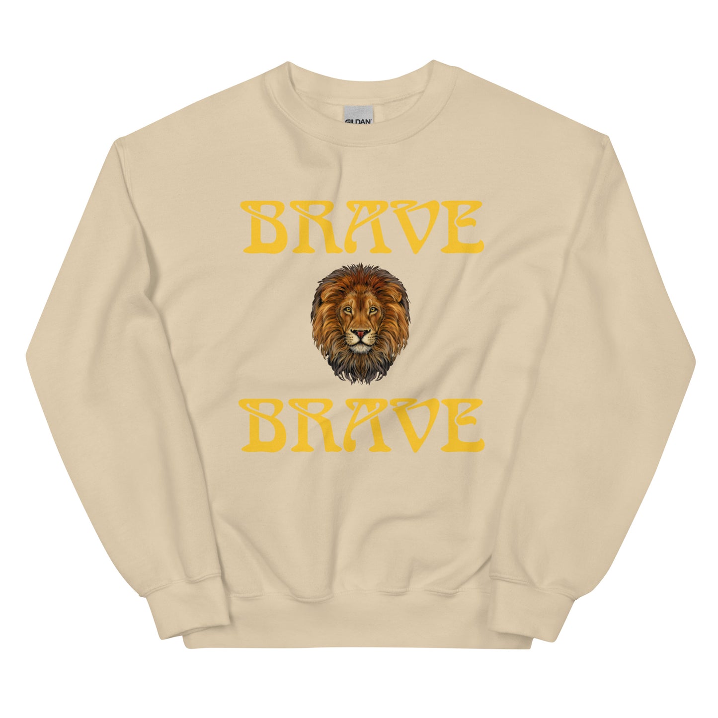 “BRAVE"Unisex Sweatshirt W/Yellow Font