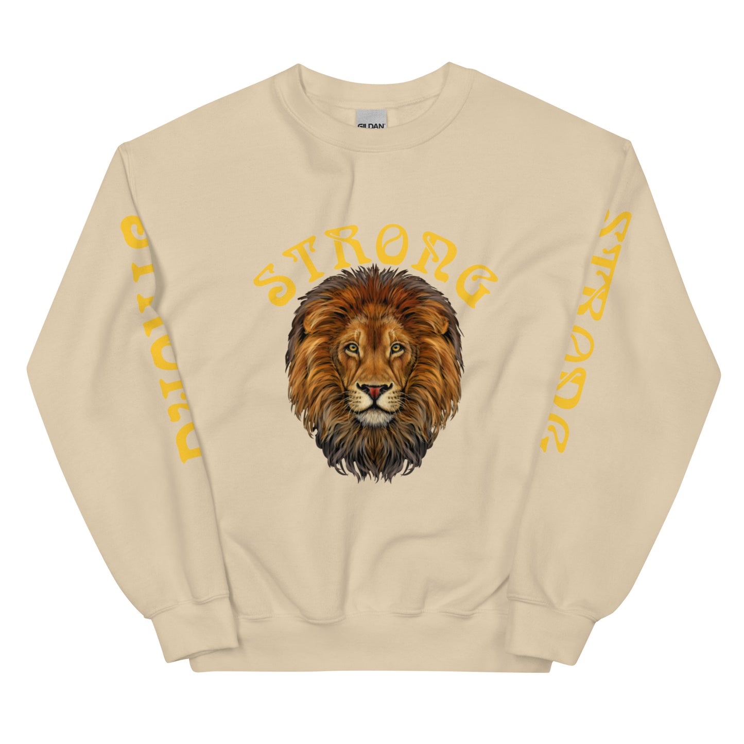 “STRONG”Unisex Sweatshirt W/Arch&Yellow Font