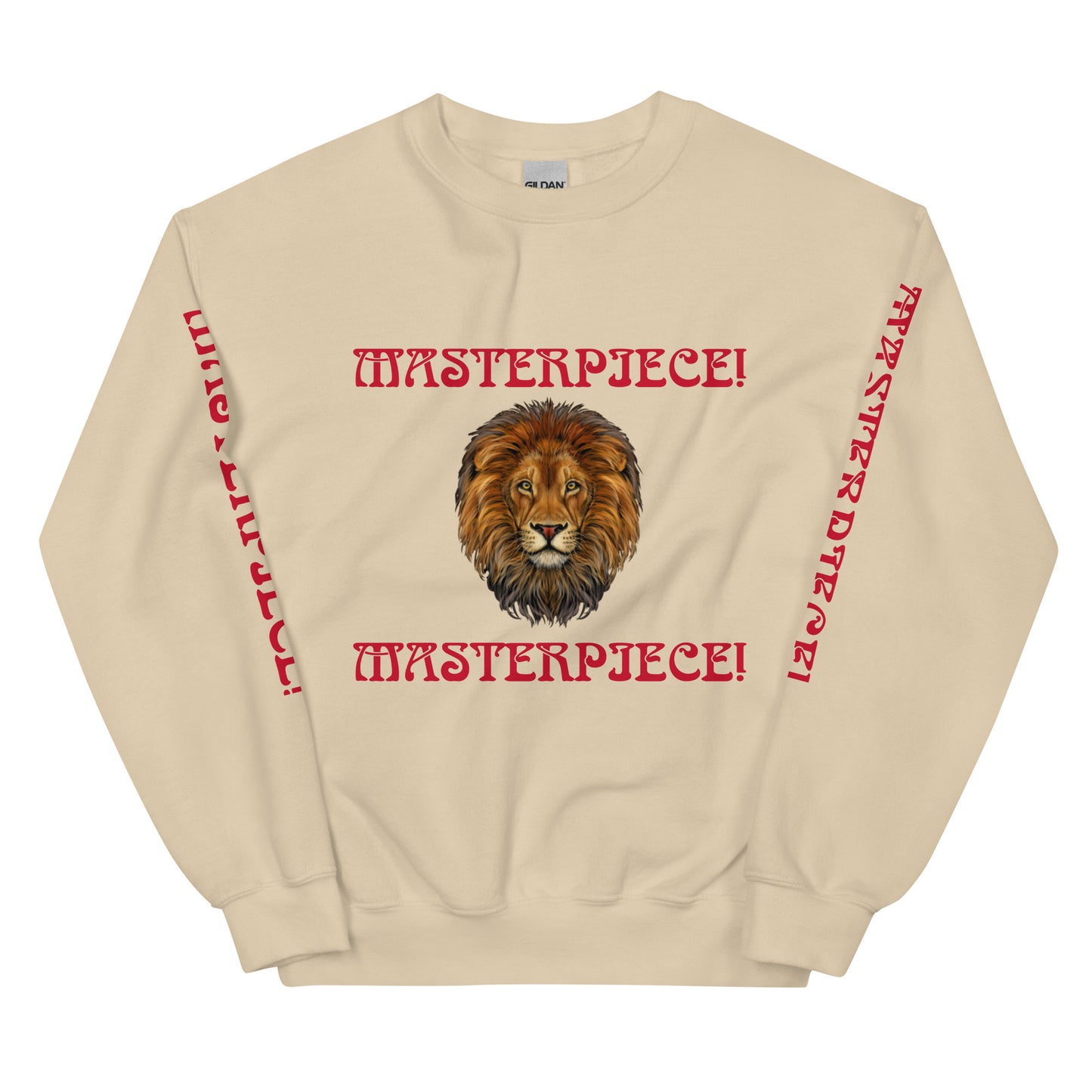 “MASTERPIECE!”Unisex Sweatshirt W/Red Font