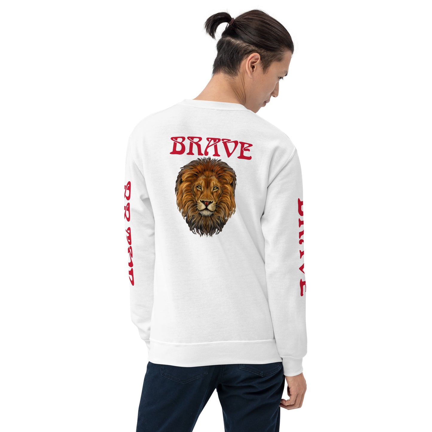 “BRAVE”Unisex Sweatshirt W/Red Font
