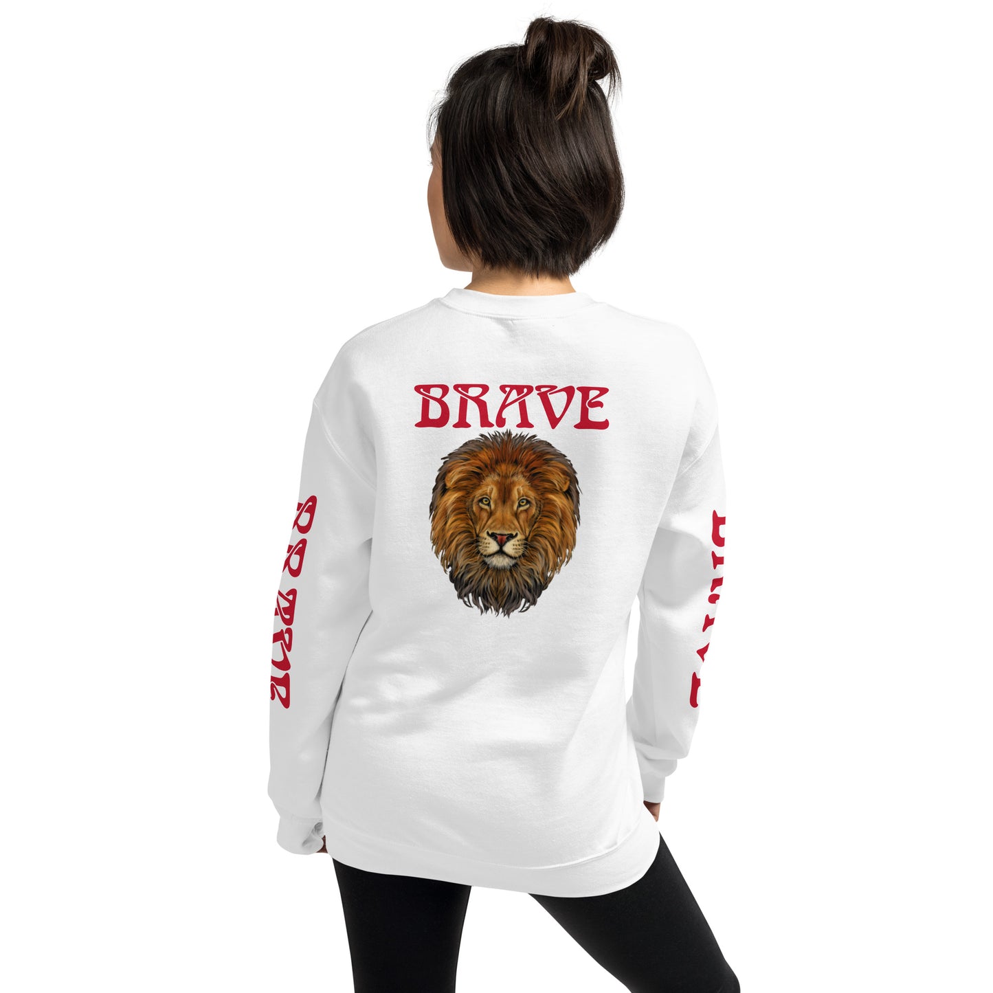 “BRAVE”Unisex Sweatshirt W/Red Font