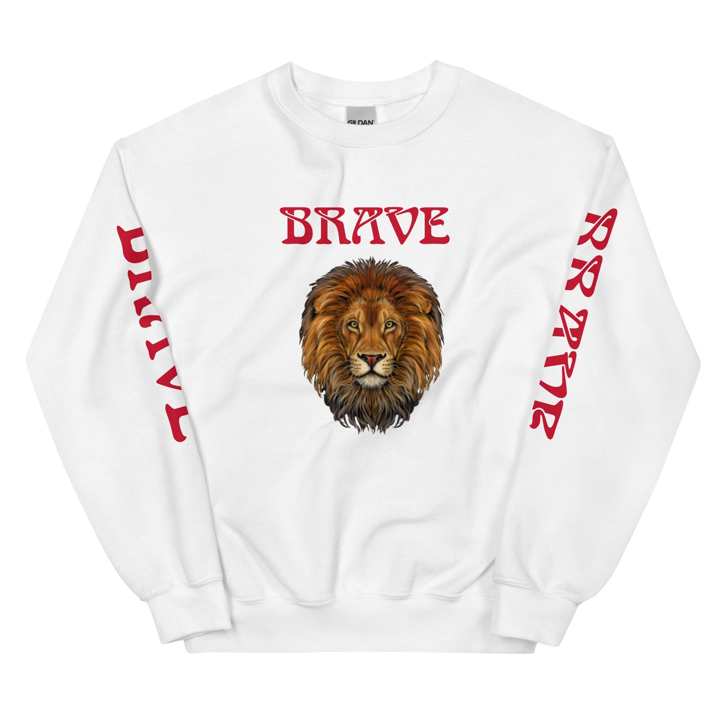 “BRAVE”Unisex Sweatshirt W/Red Font