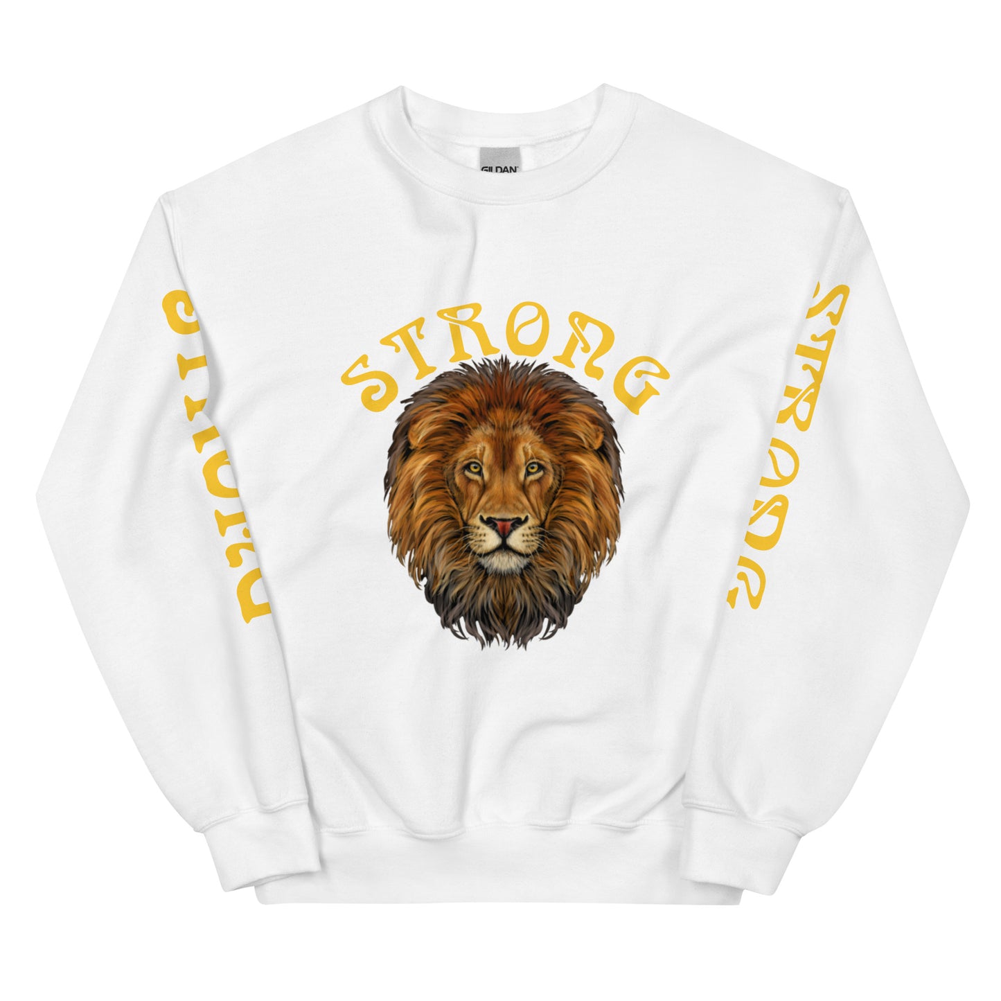 “STRONG”Unisex Sweatshirt W/Arch&Yellow Font